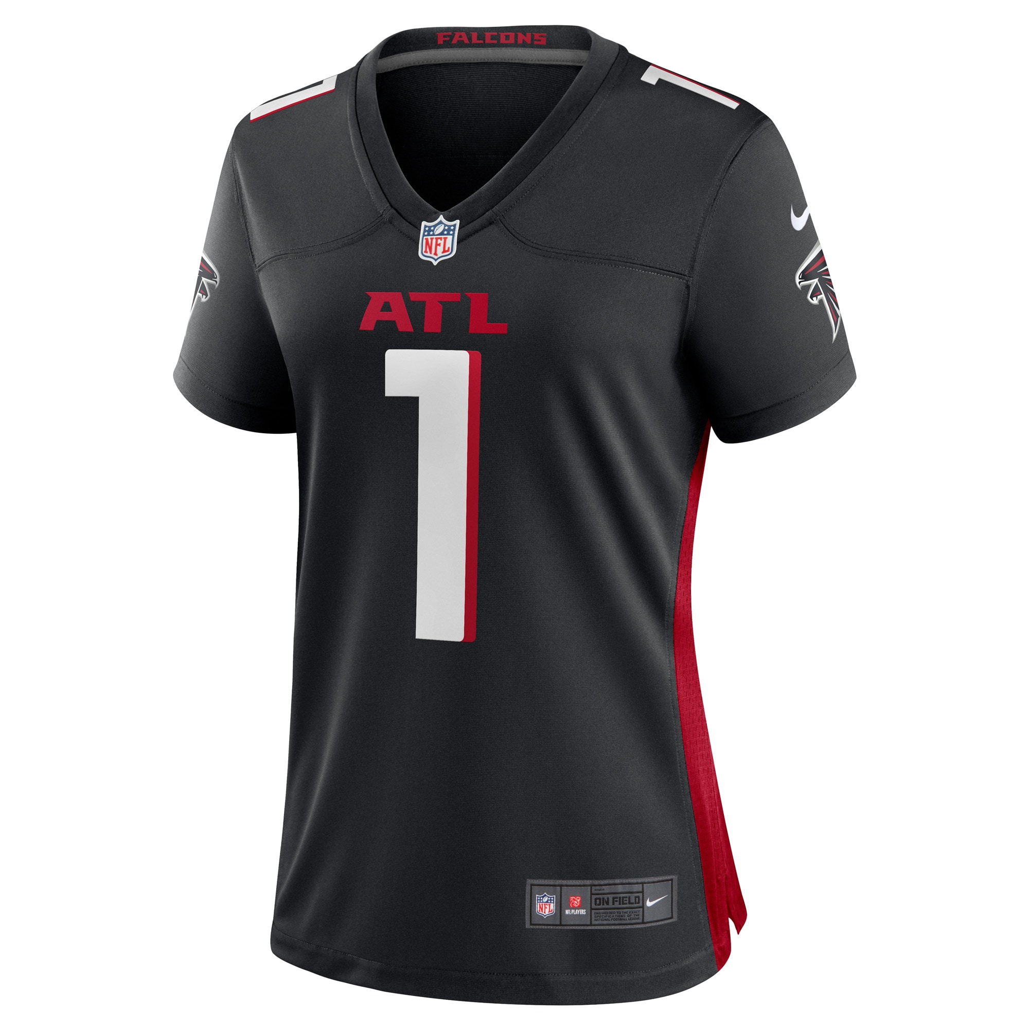 Number 1 Bride Atlanta Falcons Women's Game Jersey - Black