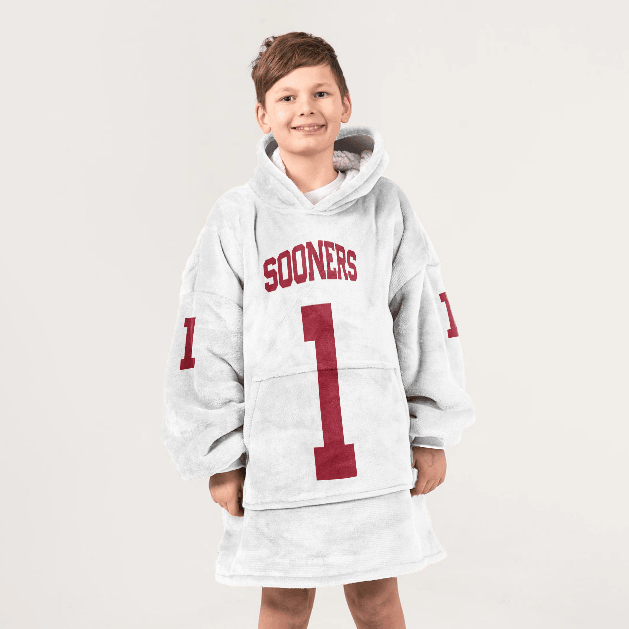 Kid #1 Oklahoma Football Unisex Blanket Hoodie