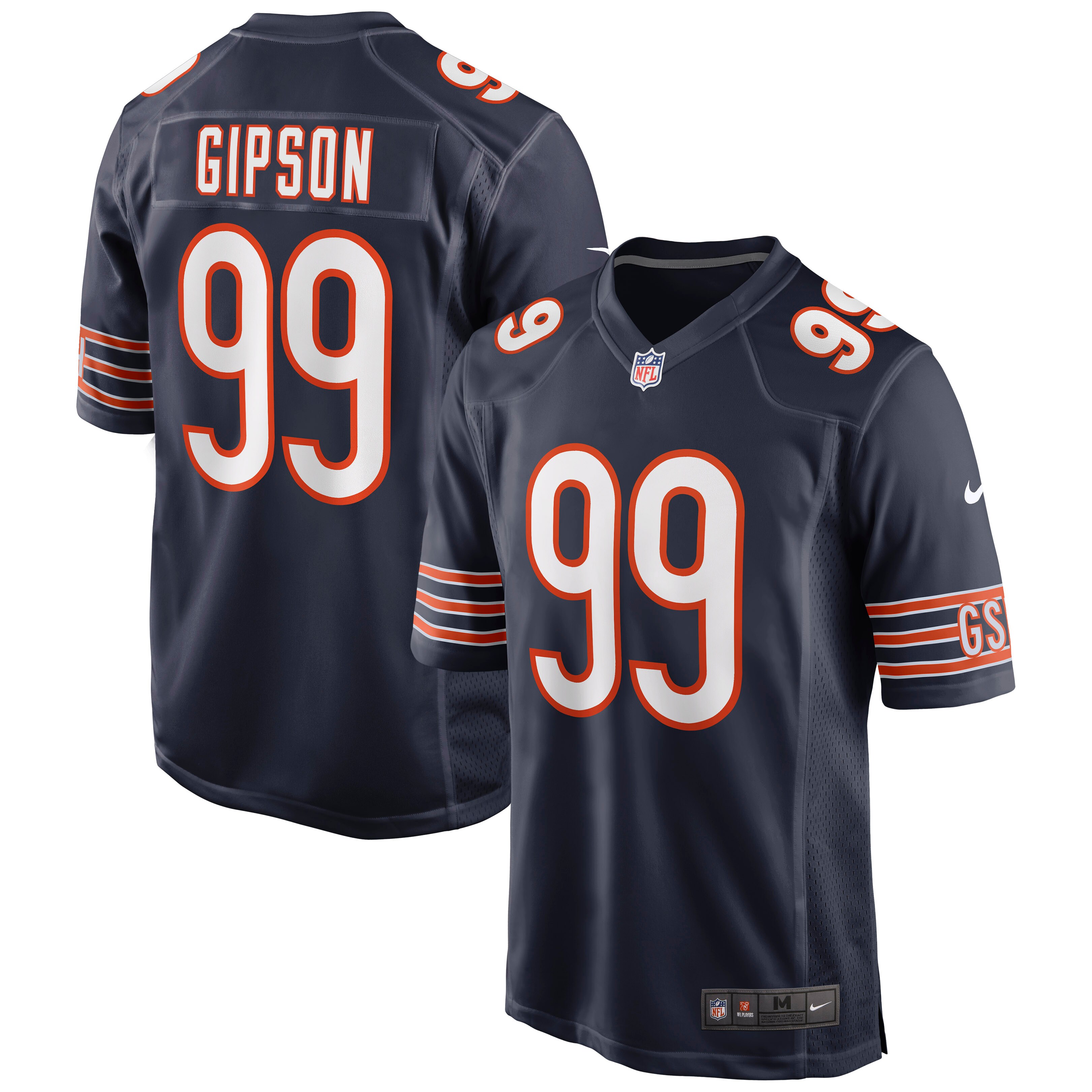 Trevis Gipson Chicago Bears  Game Jersey - Navy