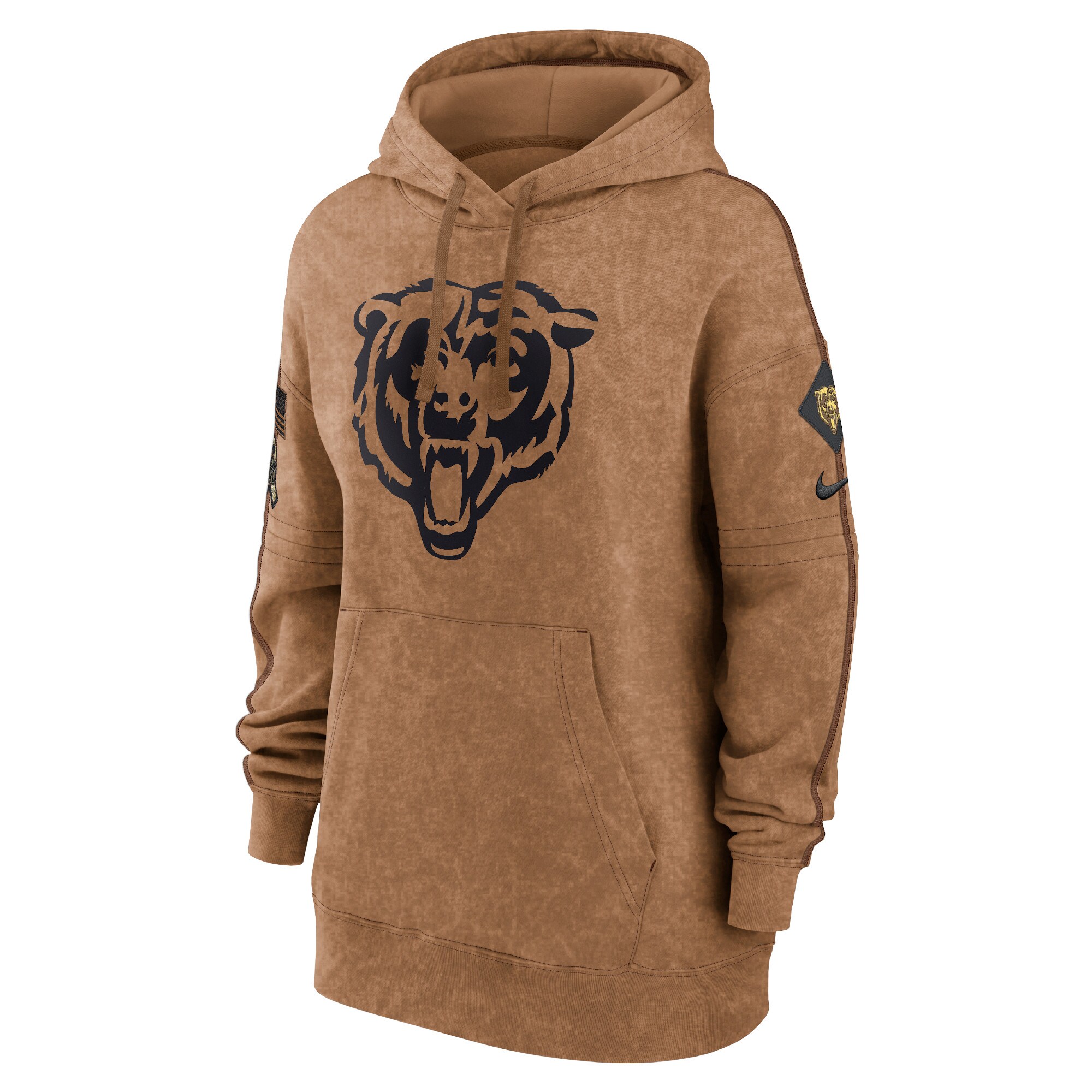 Chicago Bears  Women's 2023 Salute to Service Pullover Hoodie - Brown