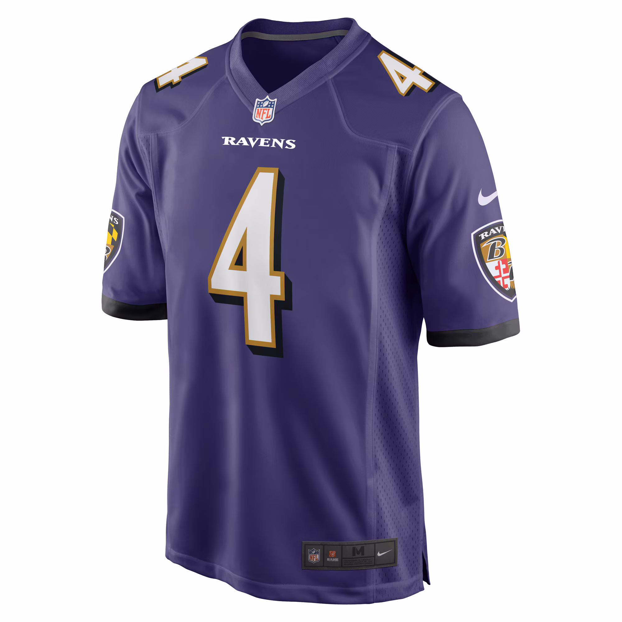 Zay Flowers Baltimore Ravens #4 Draft First Round Pick Game Jersey - Purple