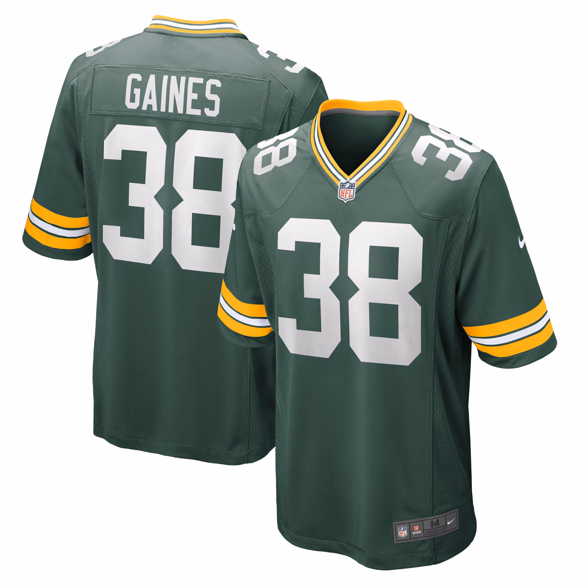 Innis Gaines Green Bay Packers Game Jersey - Green