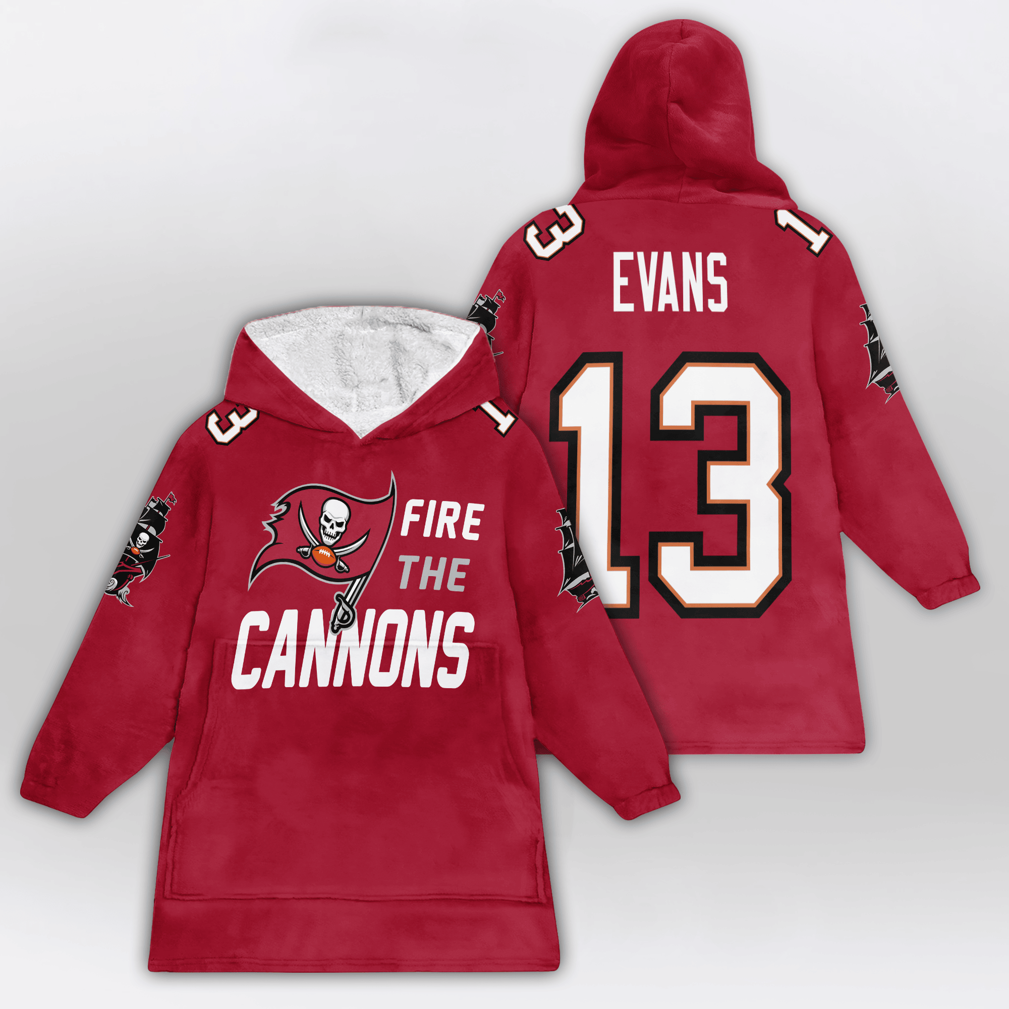 Tampa Bay Football Unisex Blanket Hoodie