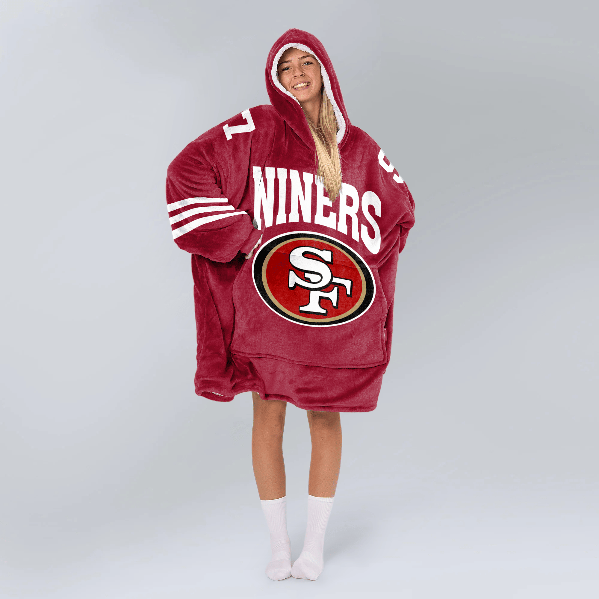 Niners San Francisco 49ers Football Unisex Blanket Hoodie