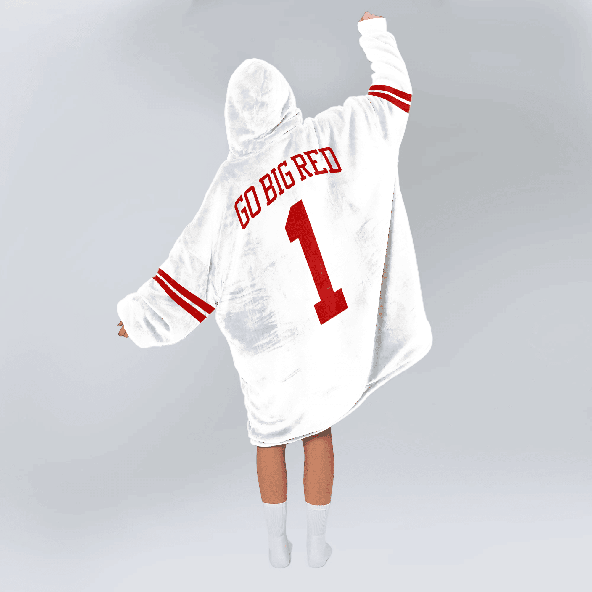 Adult 1 Nebraska Football Unisex Blanket Hoodie