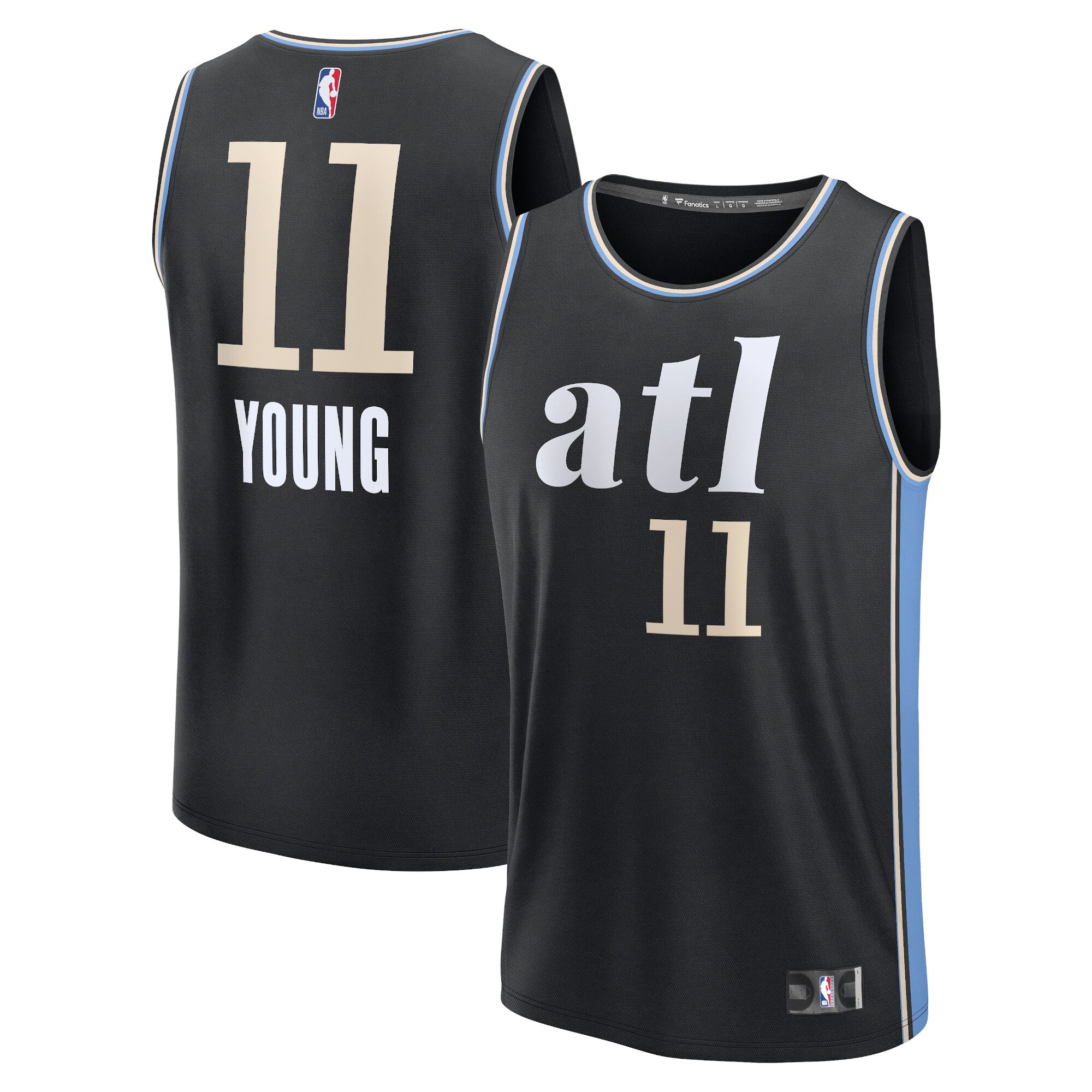 Youth Atlanta Hawks Trae Young  Black 2023/24 Fast Break Jersey - City Edition