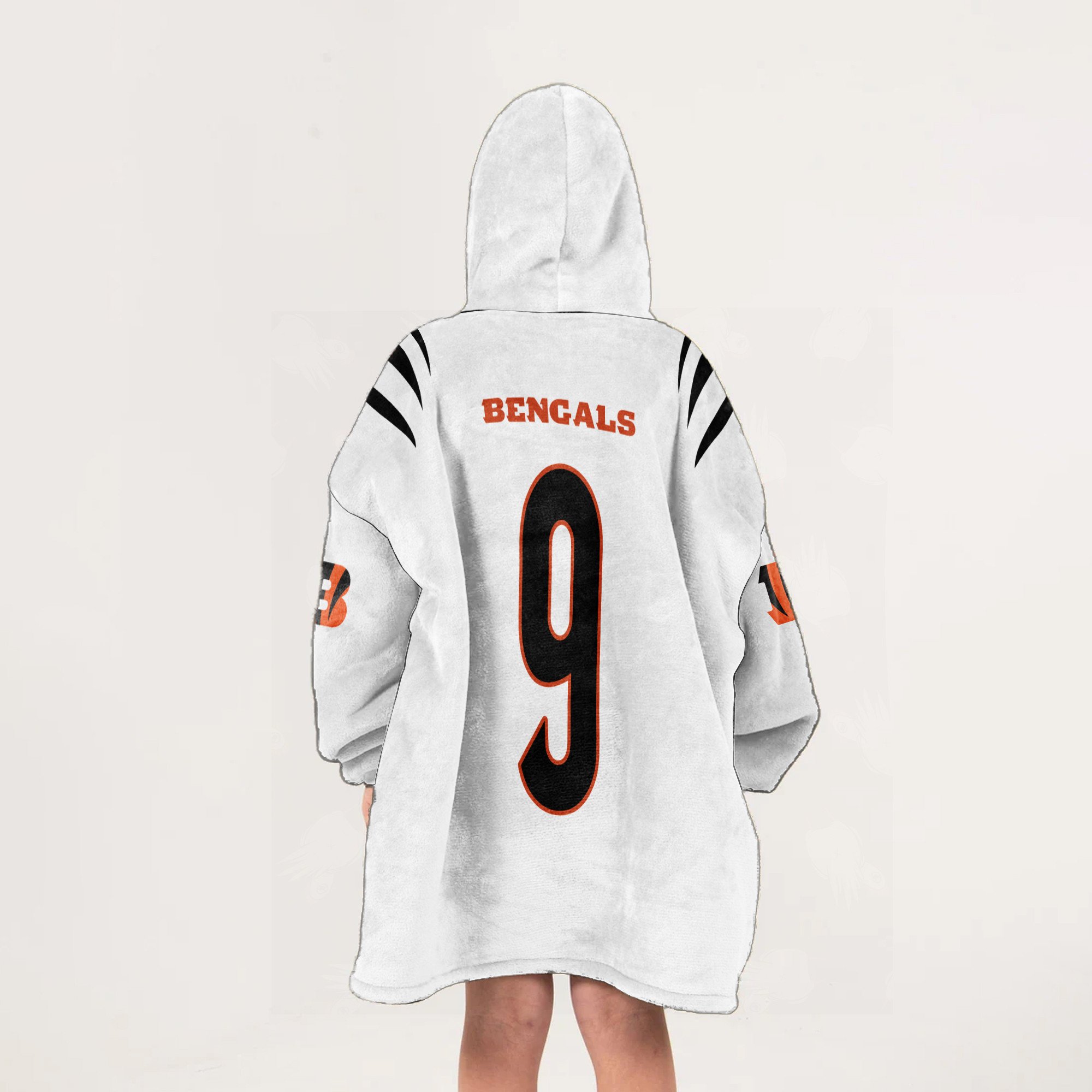 Adult 9 Cincinnati Football Unisex Blanket Hoodie