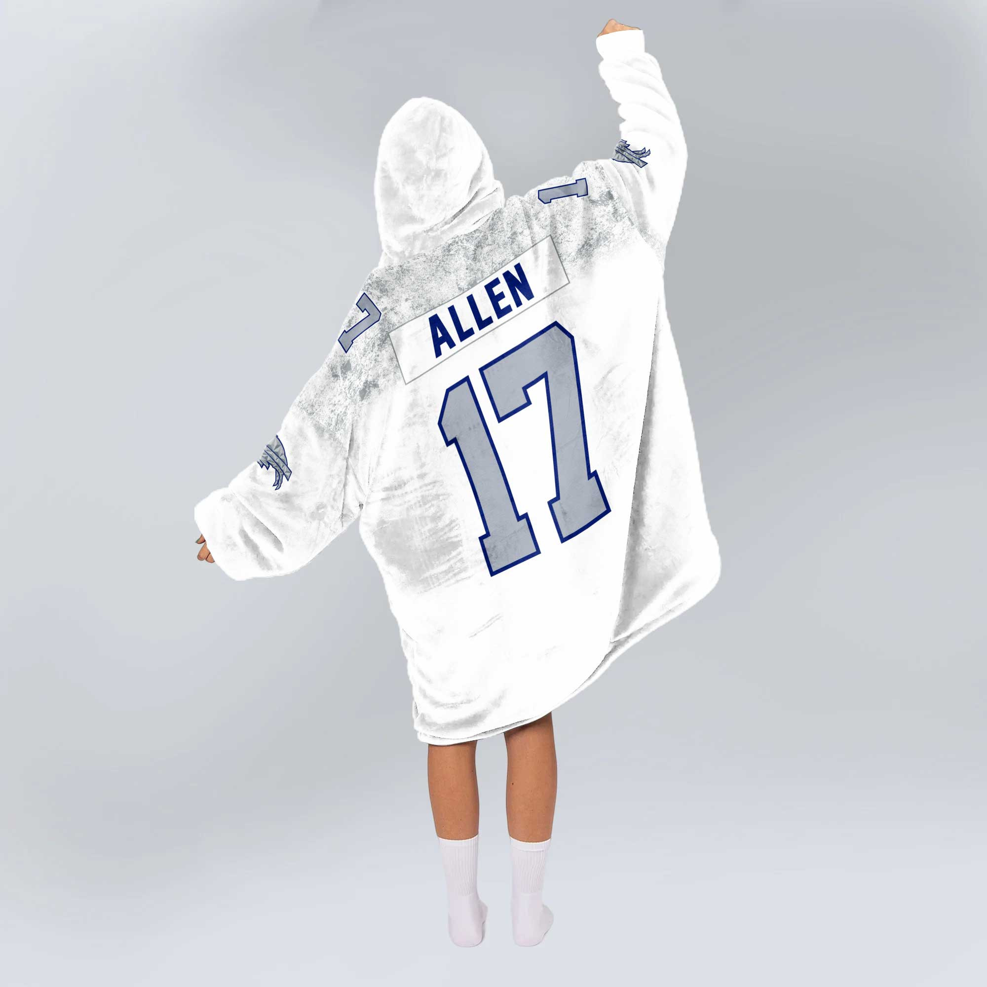 Adult J.A 17 Buffalo Football Unisex Blanket Hoodie