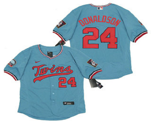 Men's Minnesota Twins #24 Josh Donaldson Light Blue Stitched MLB Flex Base  Jersey