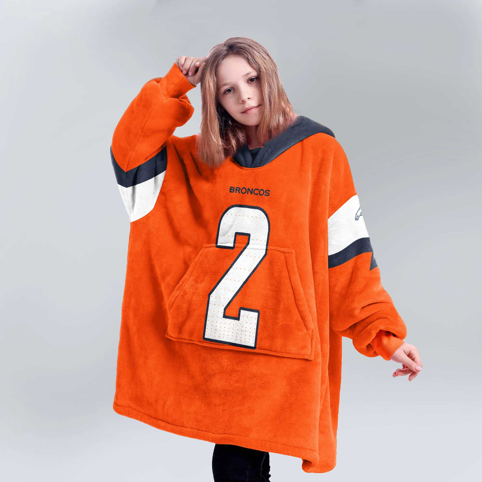 Kid P.S 2 Denver Football Unisex Blanket Hoodie