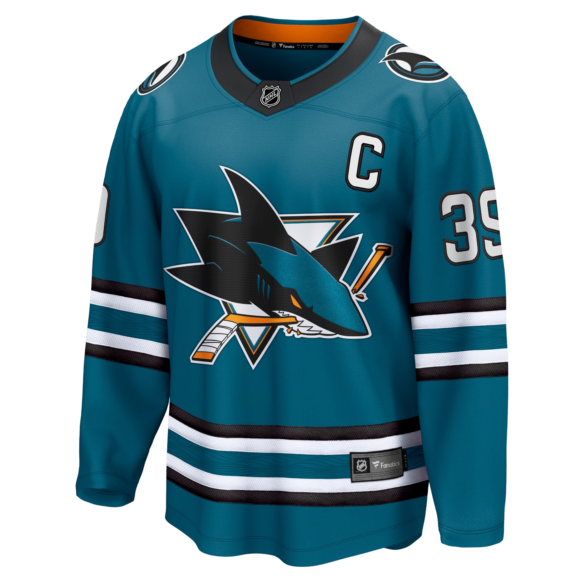 Logan Couture San Jose Sharks Home Premier Breakaway Player Jersey - Teal