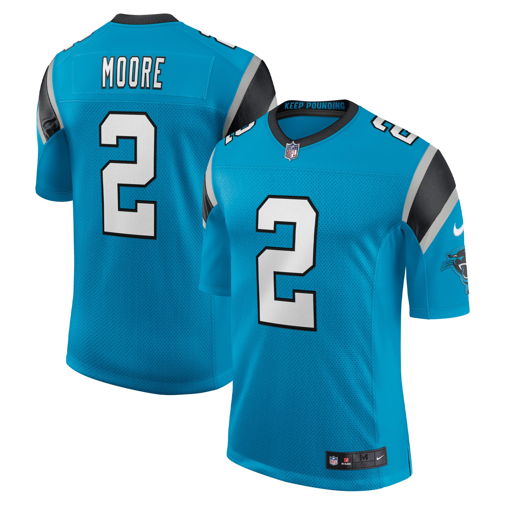 D.J. Moore Carolina Panthers  Vapor Limited Jersey - Blue