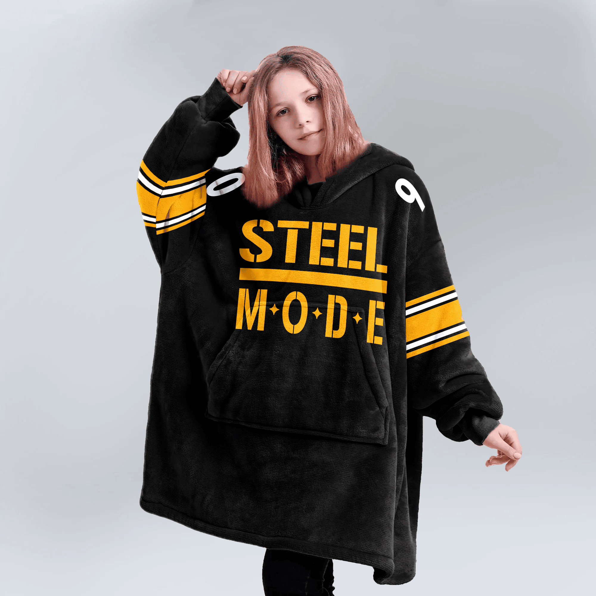 Kid 90 Pittsburgh Football Unisex Blanket Hoodie