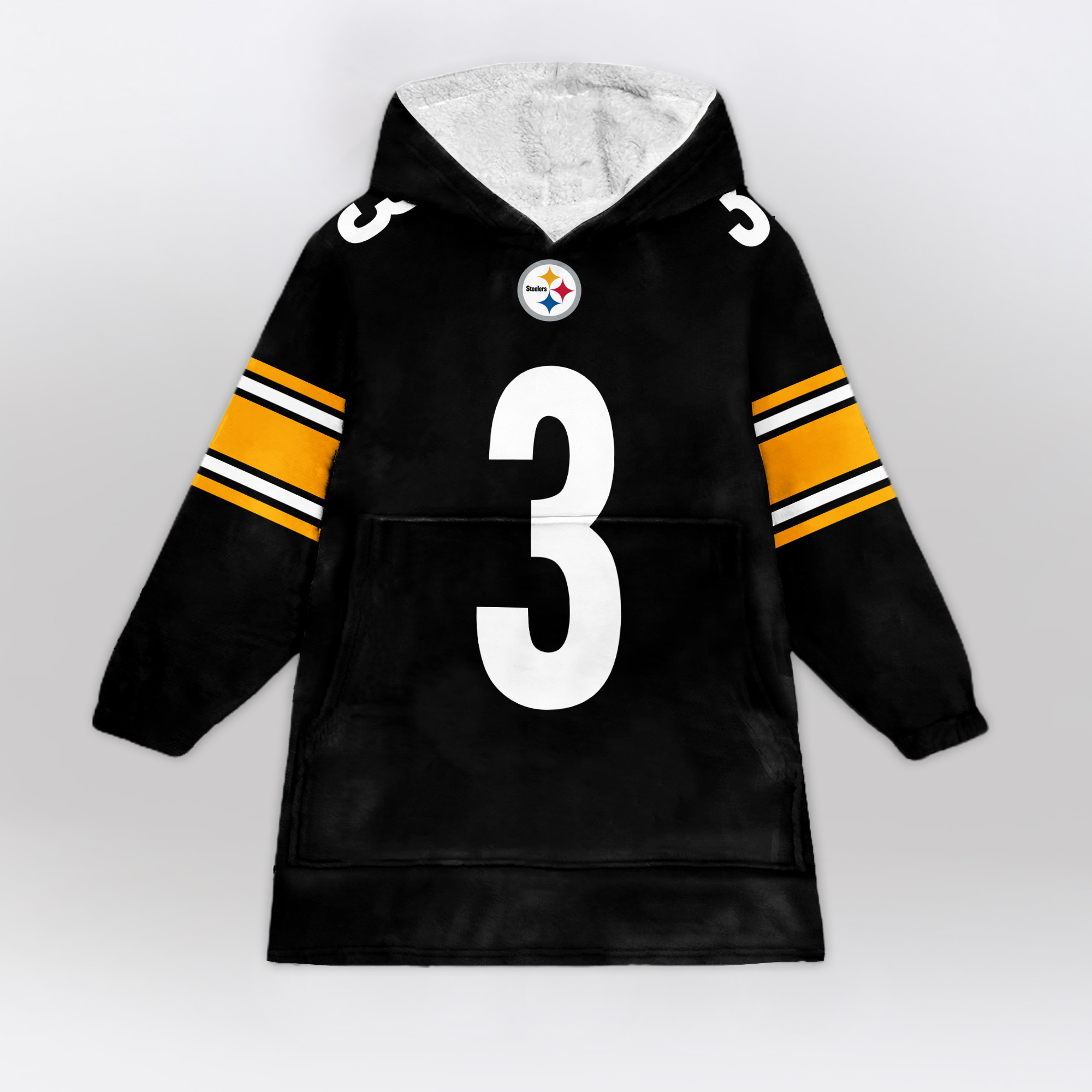 Adult R.W 3 Pittsburgh Football Unisex Blanket Hoodie