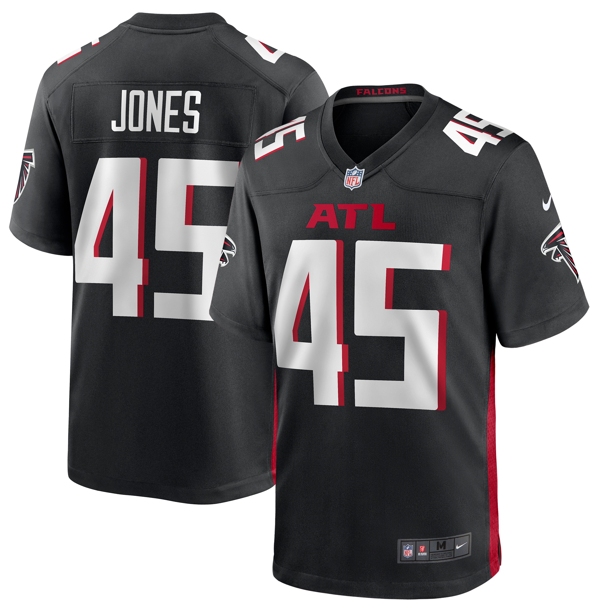 Deion Jones Atlanta Falcons  Game Player Jersey - Black