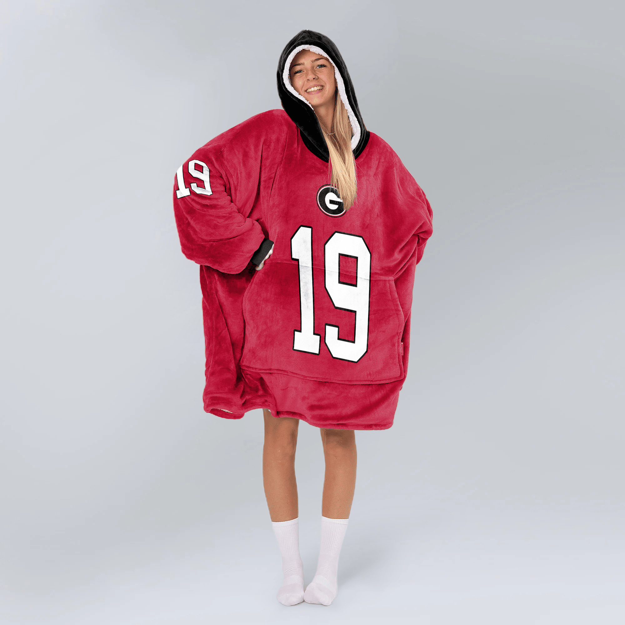 Adult B.B 19 Georgia Football Unisex Blanket Hoodie