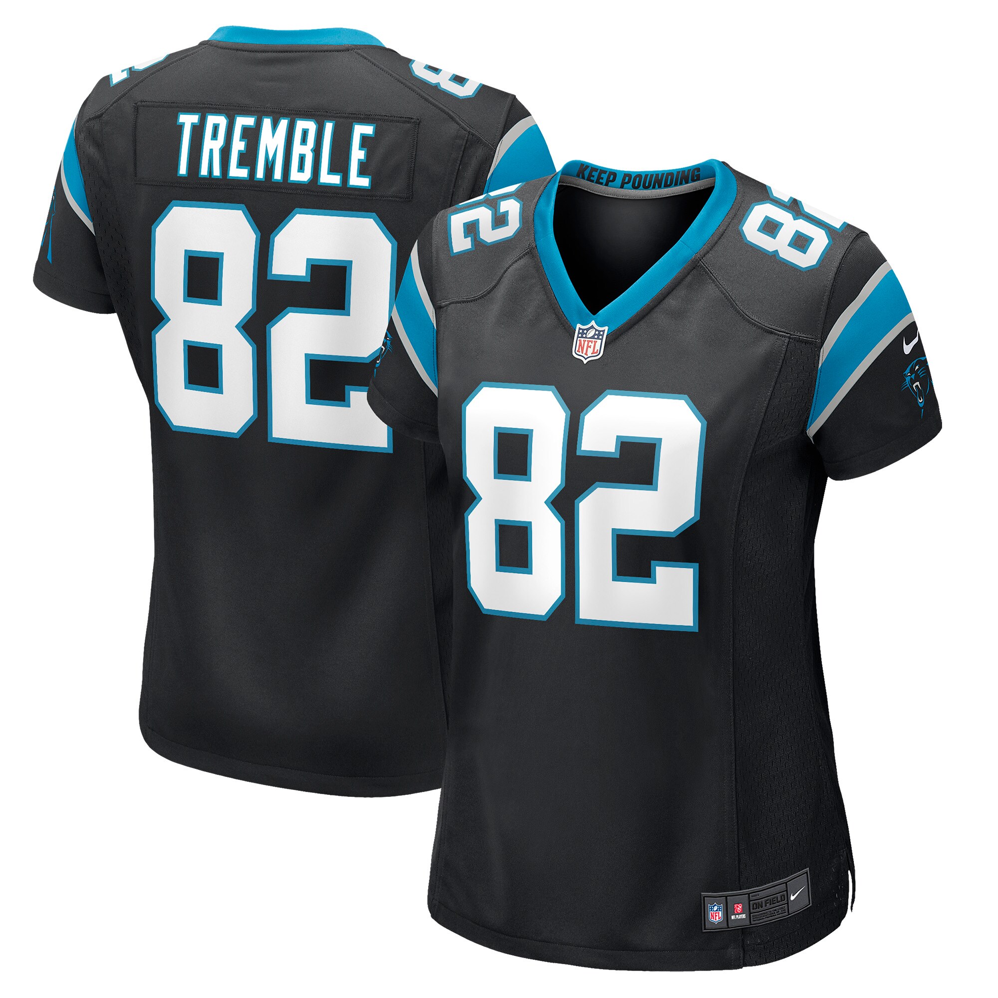 Tommy Tremble Carolina Panthers  Women's Game Jersey - Black