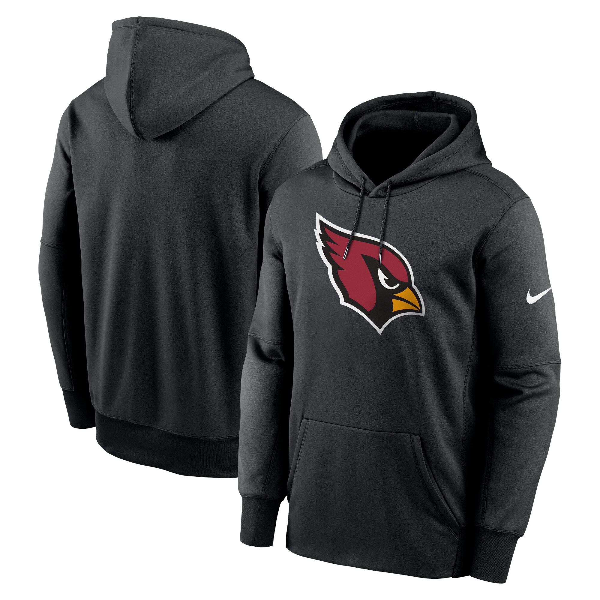 Arizona Cardinals Primary Logo Performance Pullover Hoodie - Black