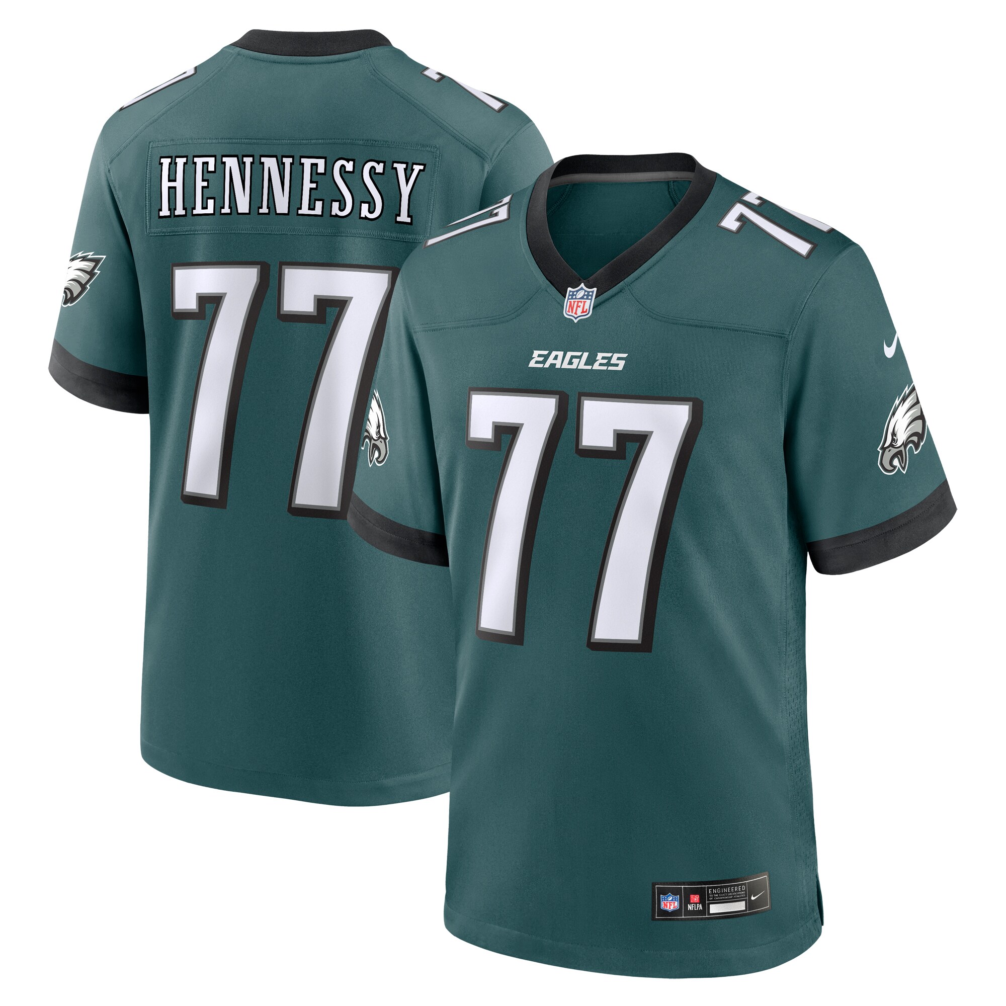 Matt Hennessy Philadelphia Eagles  Game Jersey - Midnight Green
