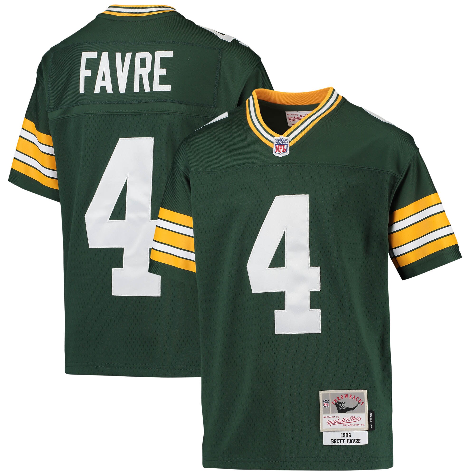 Brett Favre Green Bay Packers  Youth 1996 Retired Player Legacy Jersey - Green