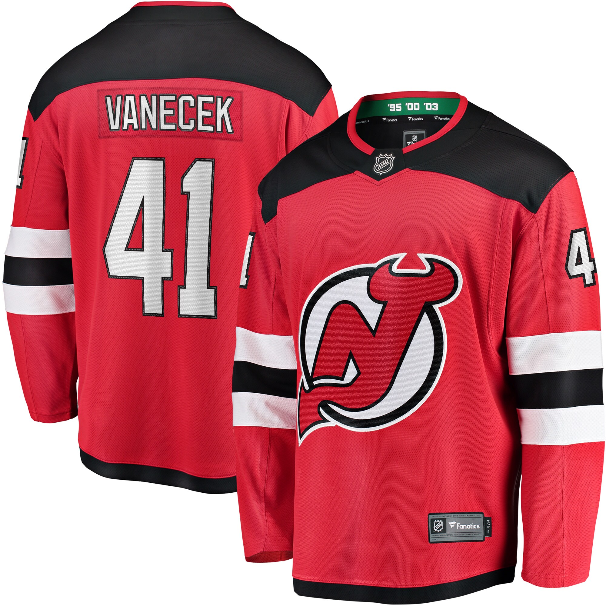 Vitek Vanecek New Jersey Devils Home Breakaway Player Jersey - Red