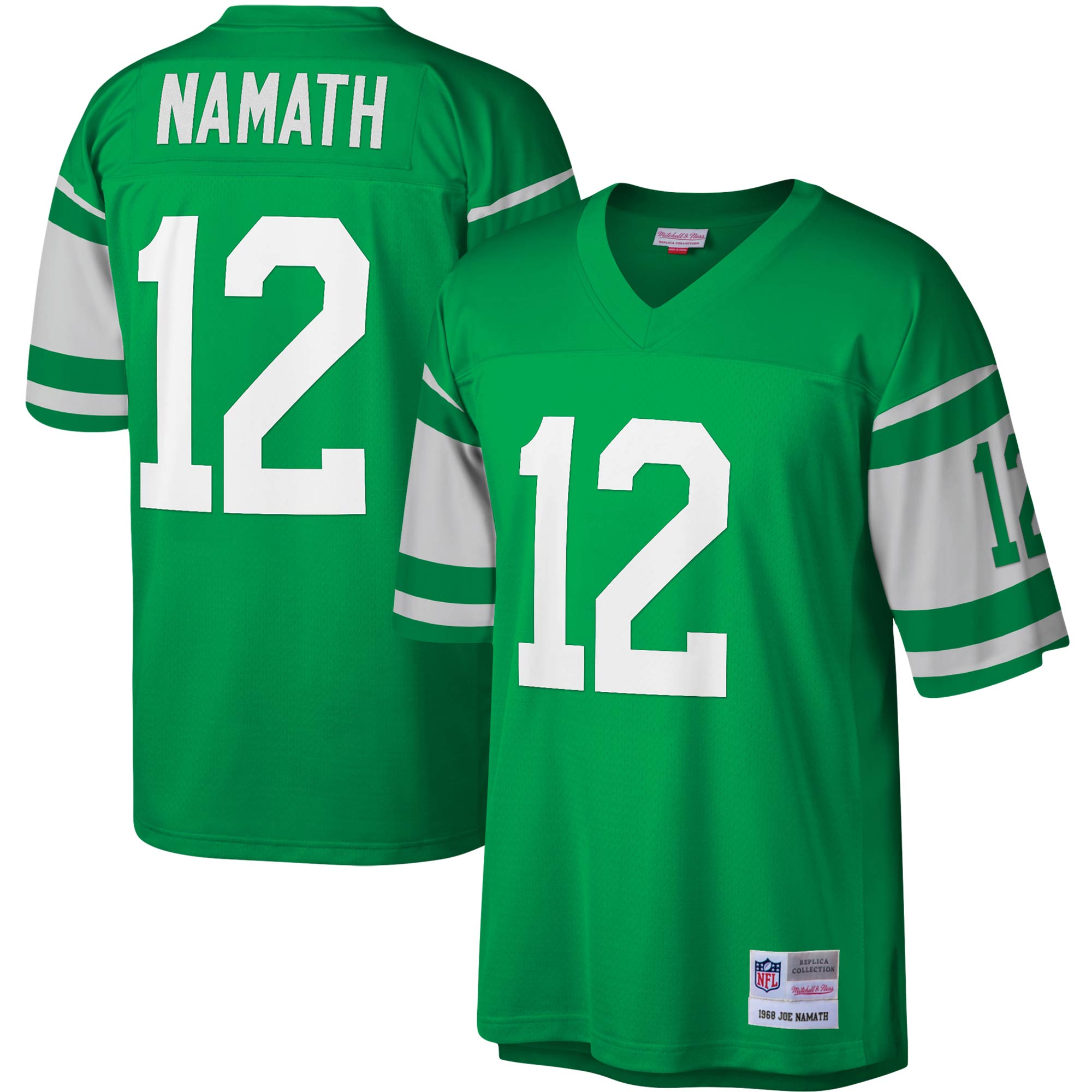 Joe Namath New York Jets  Legacy Replica Jersey - Kelly Green