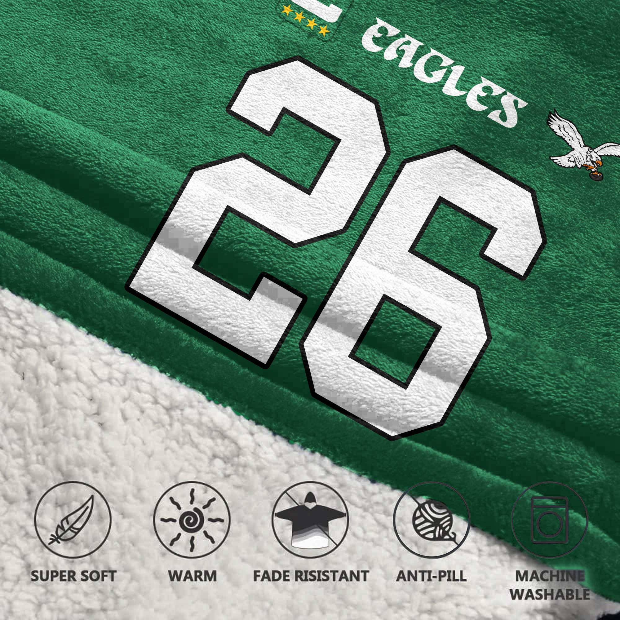 Captain 26 Philadelphia Football Unisex Blanket Hoodie