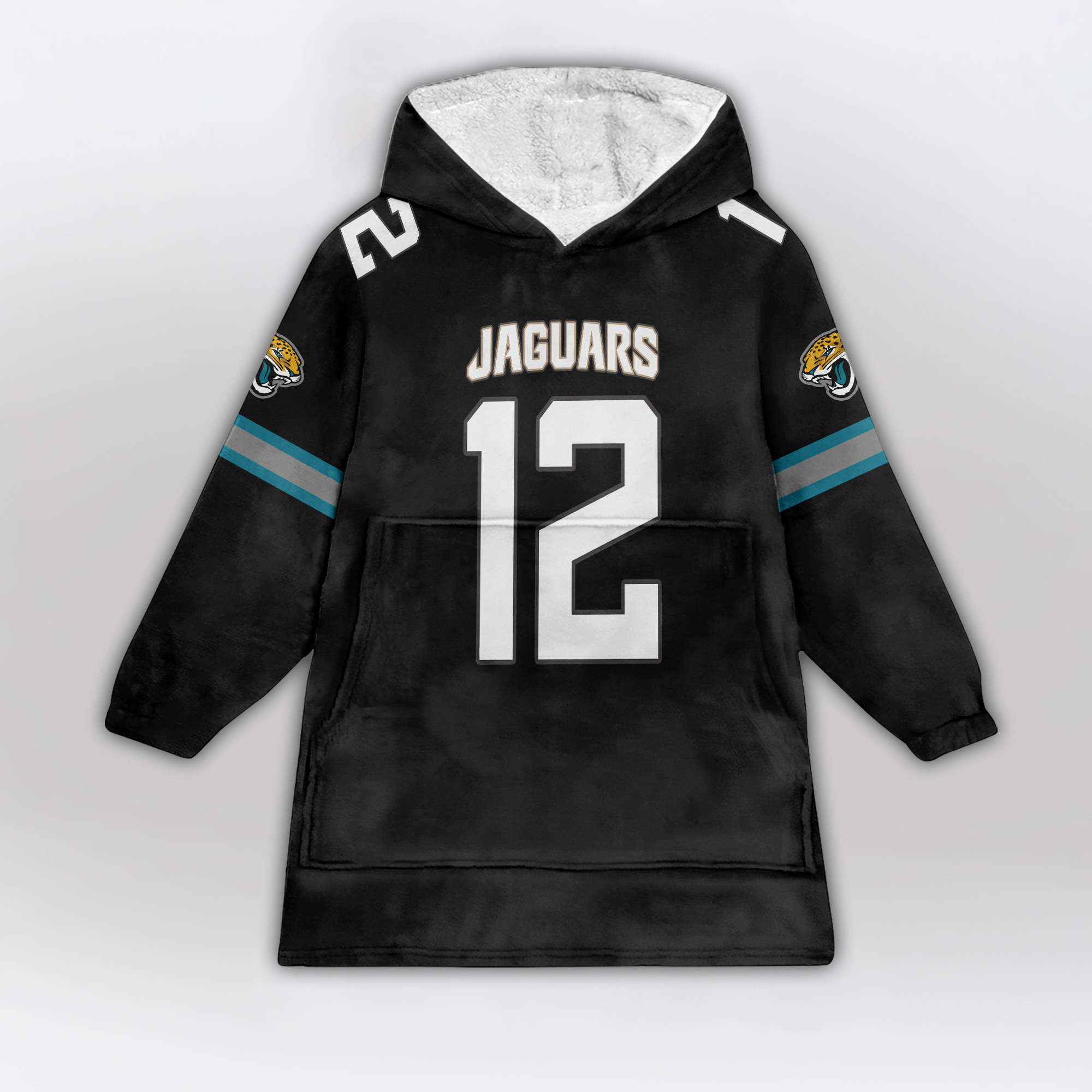 Kid 12 Jacksonville Football Unisex Blanket Hoodie