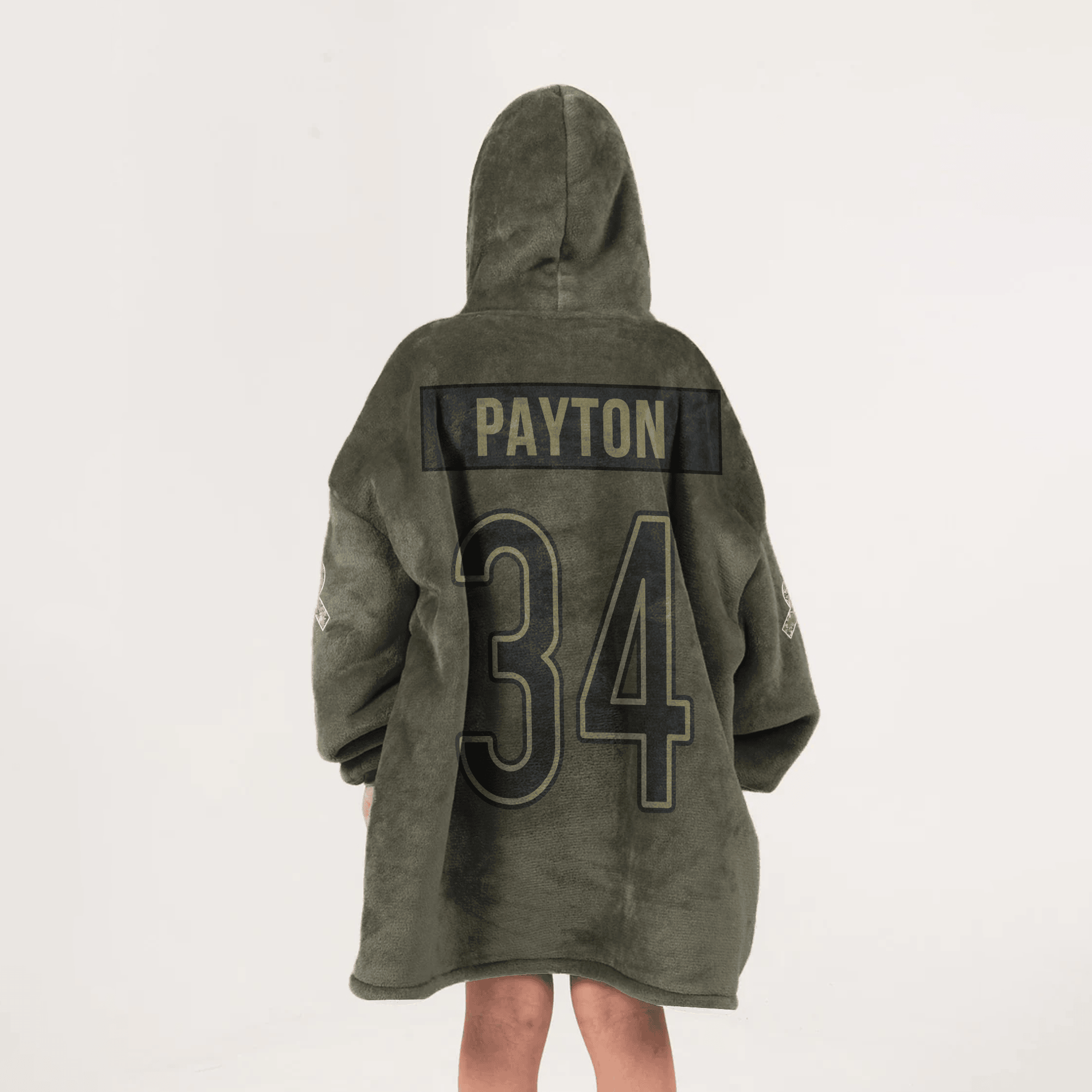 Kid W.P 34 Chicago Football Blanket Hoodie – Olive Salute to Service