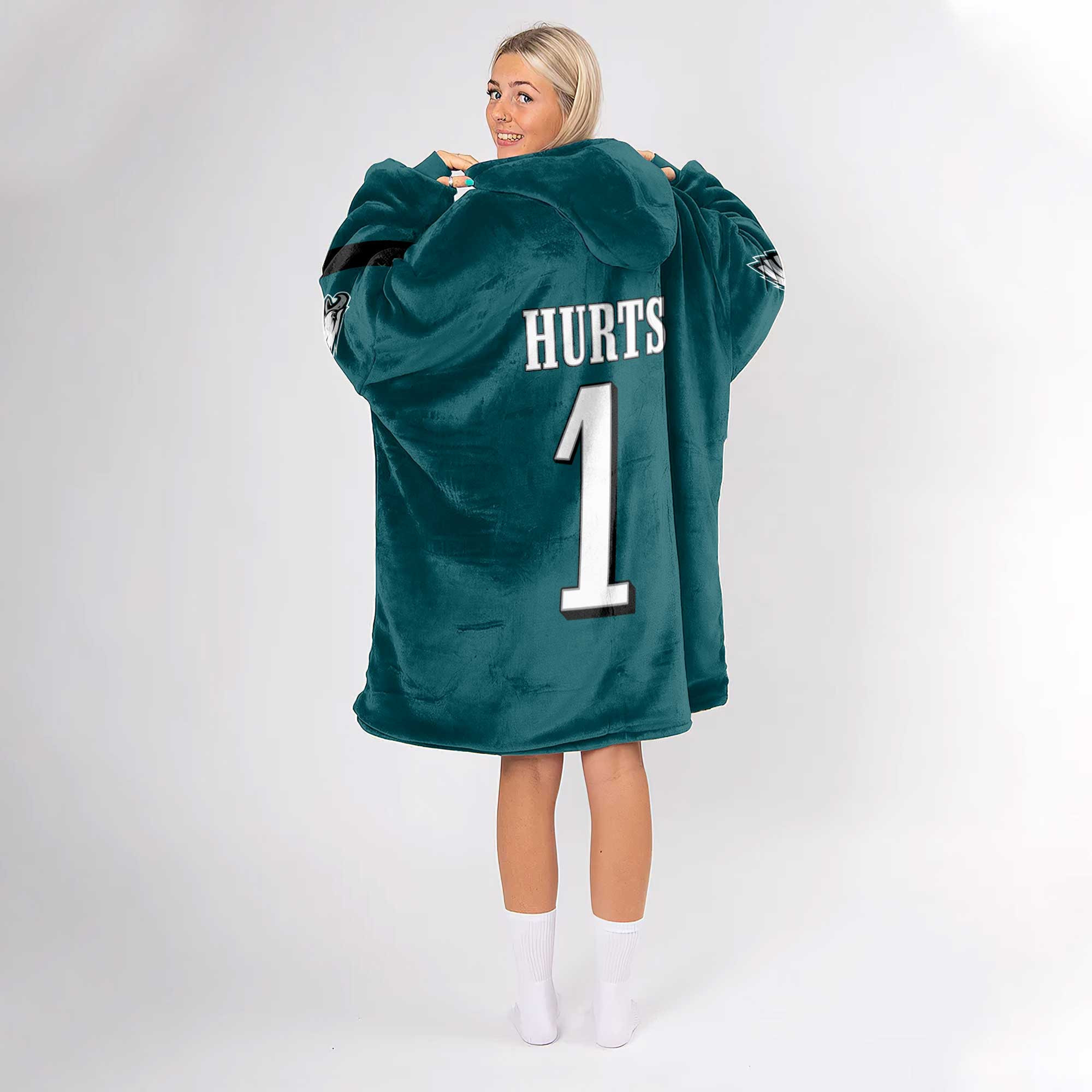 Adult 1 Philadelphia Football Unisex Blanket Hoodie