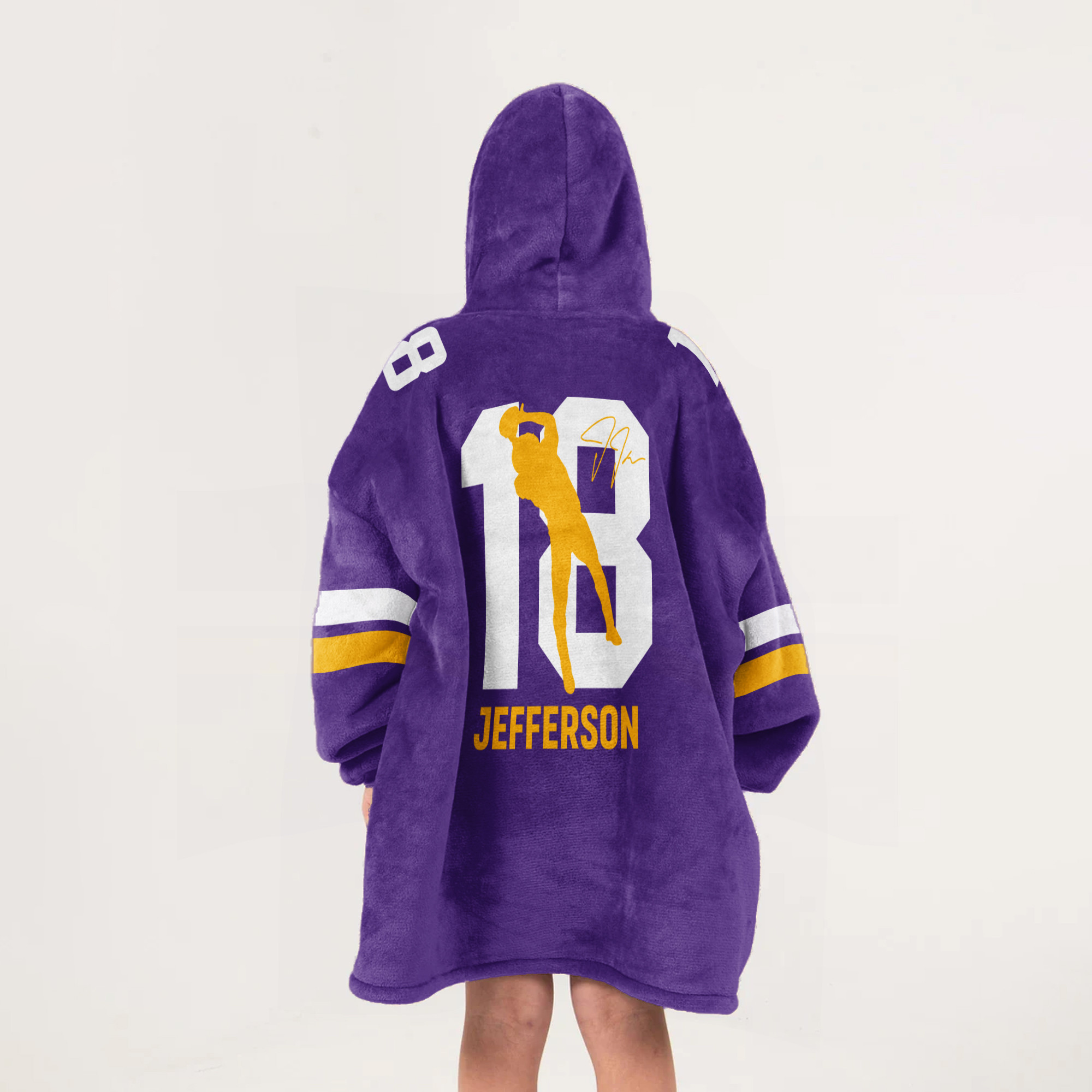 Adult 18 Minnesota Football Unisex Blanket Hoodie