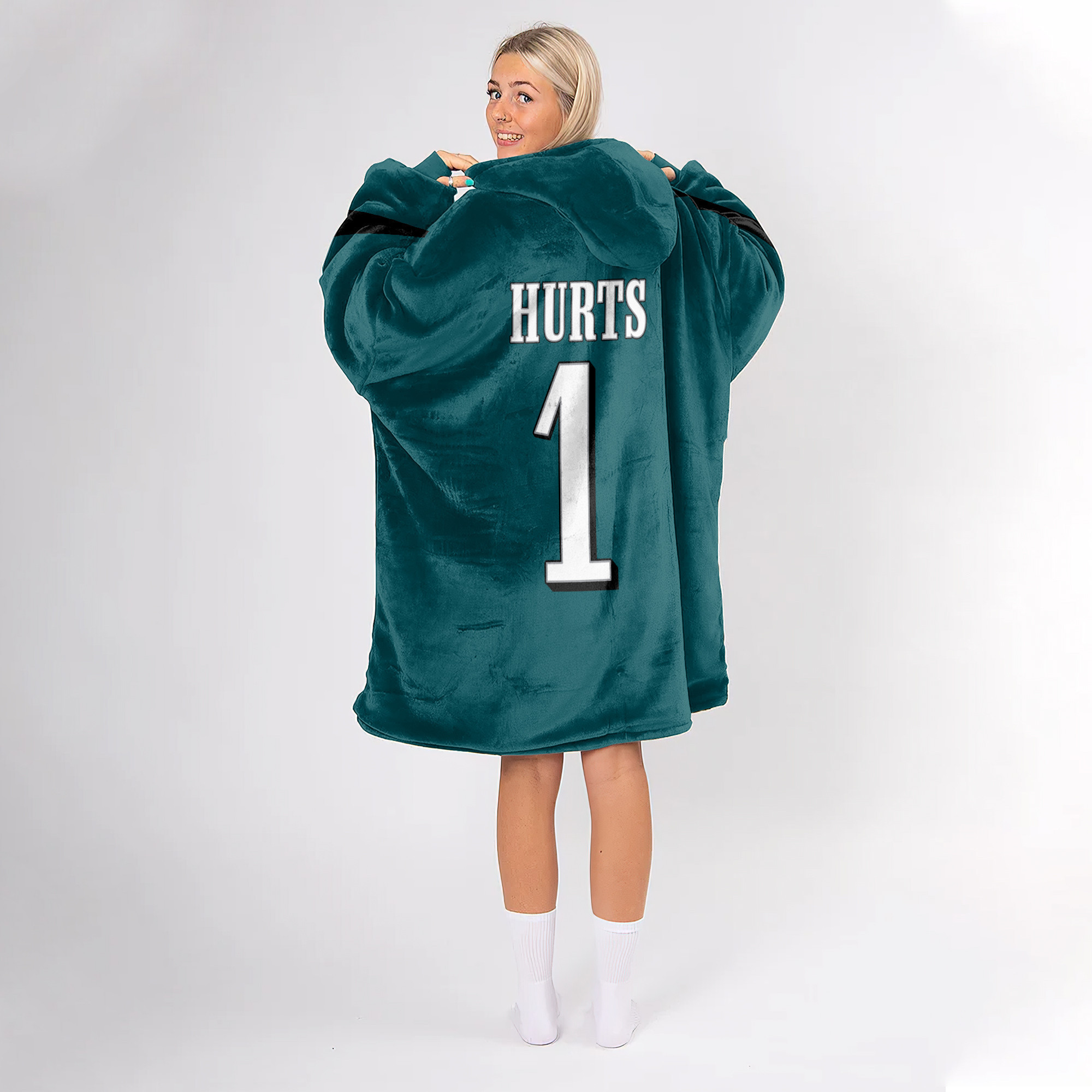 Adult 1 Philadelphia Football Unisex Blanket Hoodie