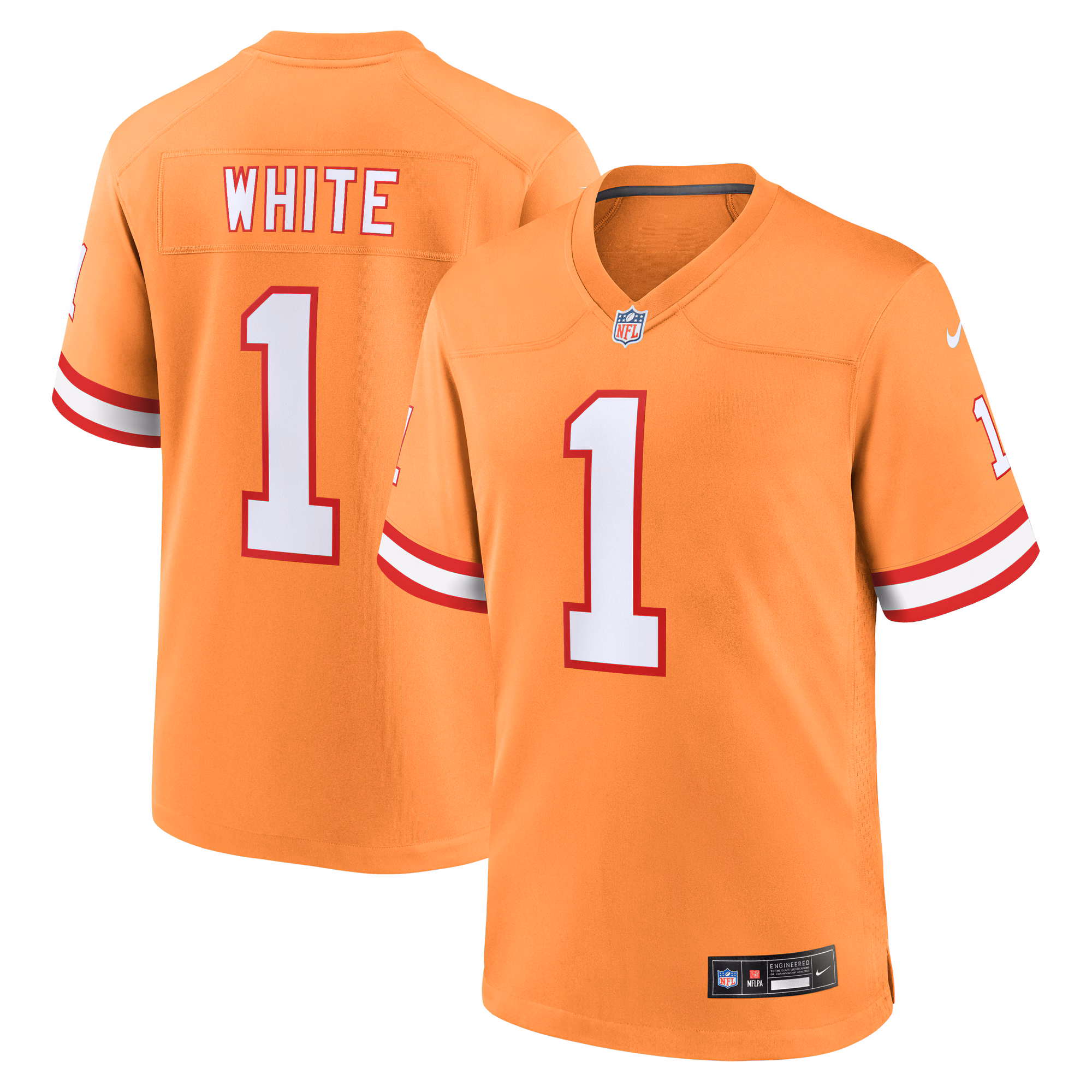 Rachaad White Tampa Bay Buccaneers Throwback Game Jersey - Orange