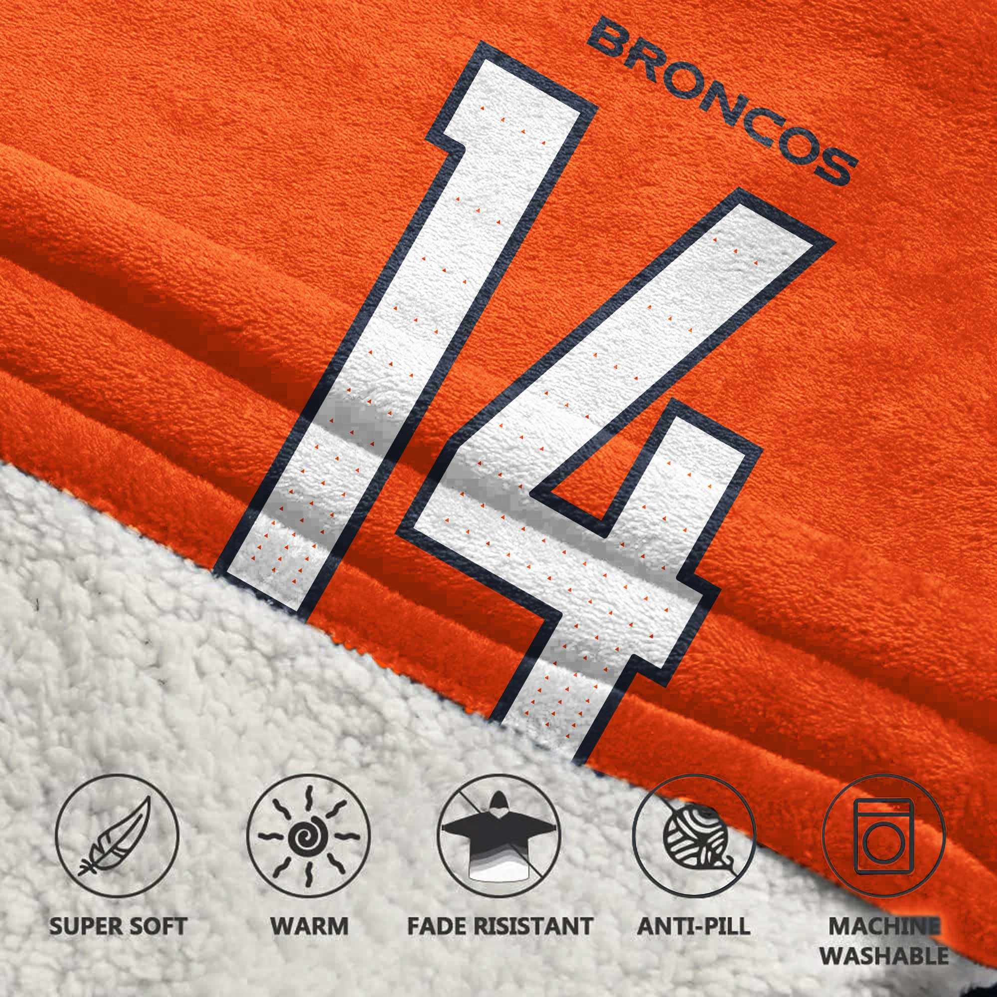 Kid C.S 14 Denver Football Unisex Blanket Hoodie
