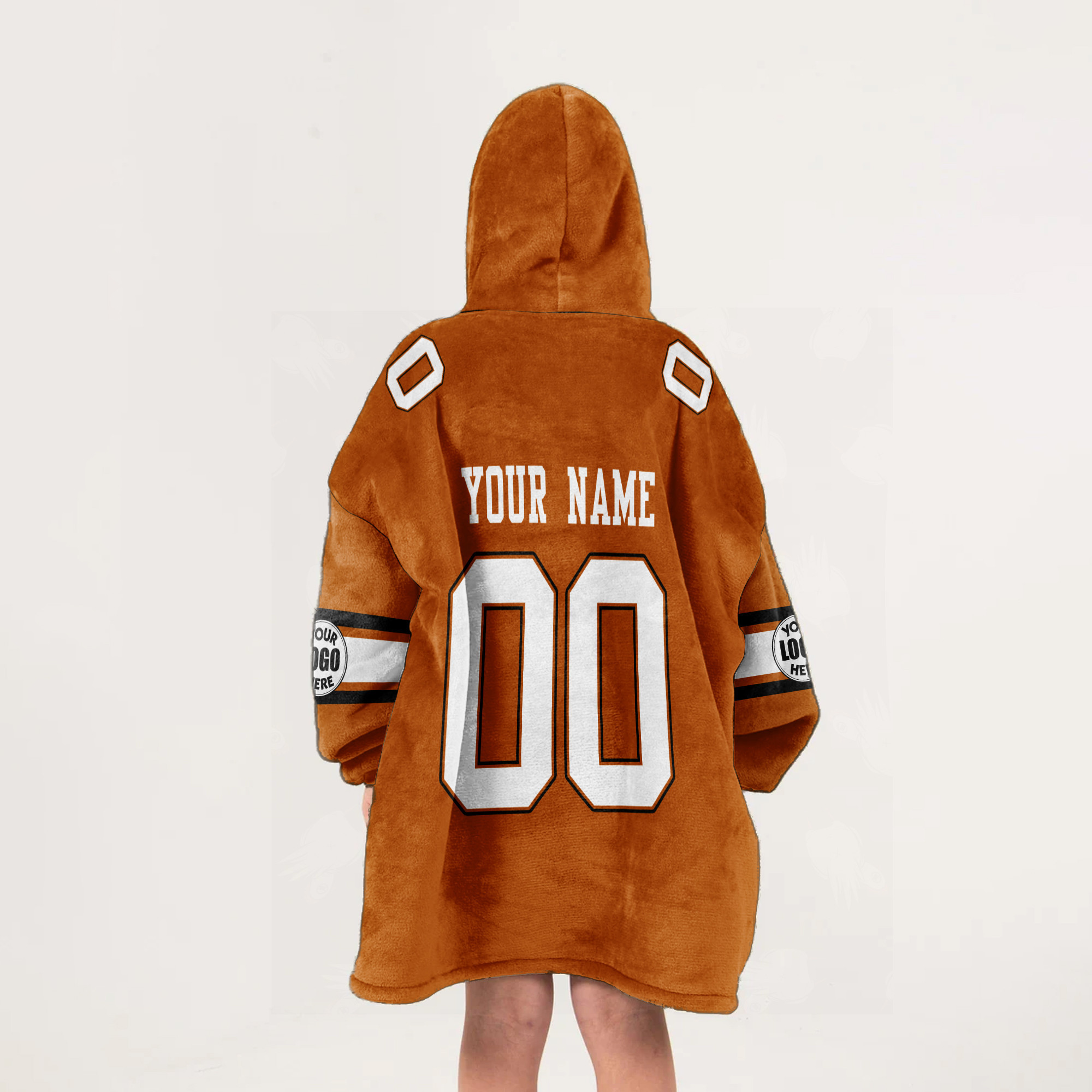 Adult Custom Blanket Hoodie Texas Inspired Color