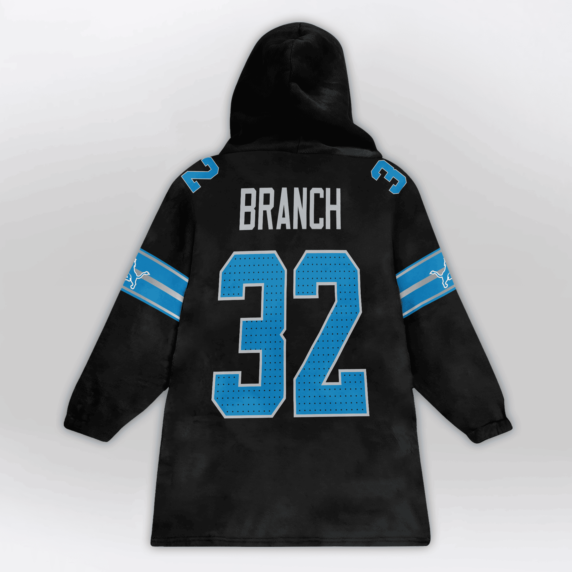 Kid 32 Detroit Football Unisex Blanket Hoodie
