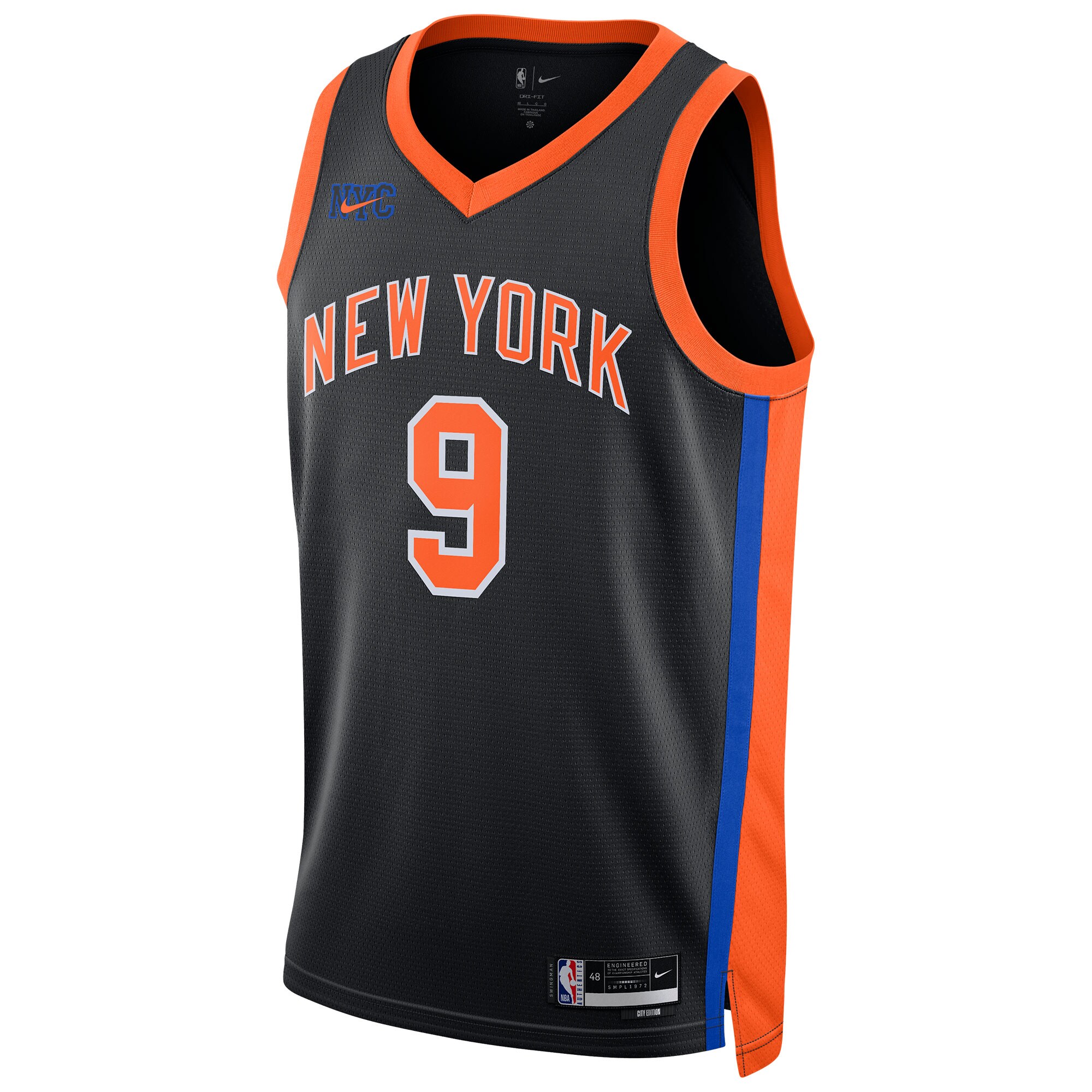RJ Barrett New York Knicks Unisex 2022/23 Swingman Jersey - City Edition - Black
