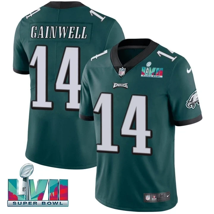 Men's Kenneth Gainwell #14 Players Limited Jersey Super Bowl LVII Patch-Green & Black & White