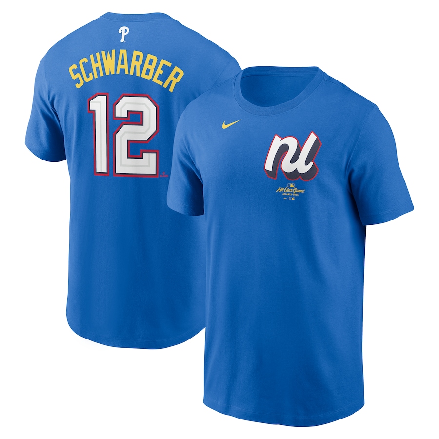 Kyle Schwarber National League 2025 All-Star Edition Name & Number T-Shirt - Blue