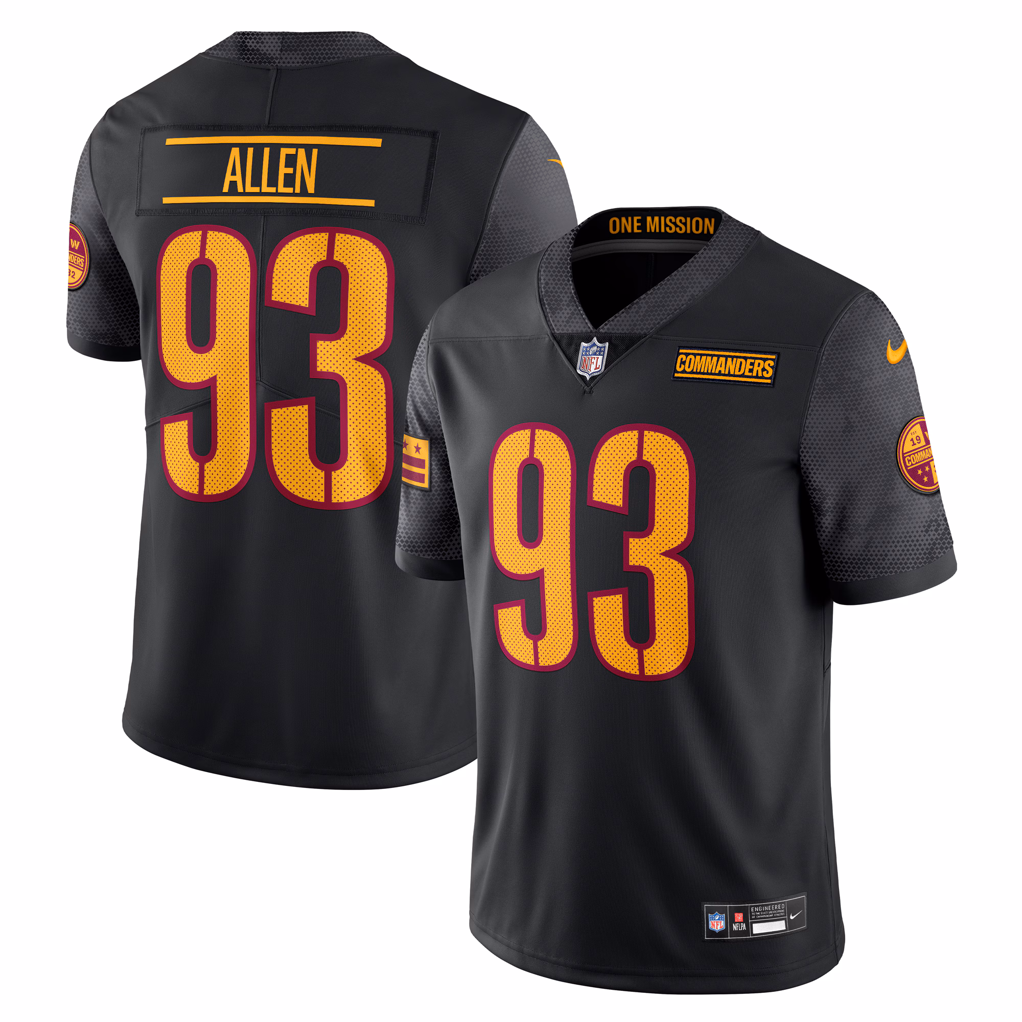 Jonathan Allen Washington Commanders  Vapor Untouchable Limited Jersey - Burgundy