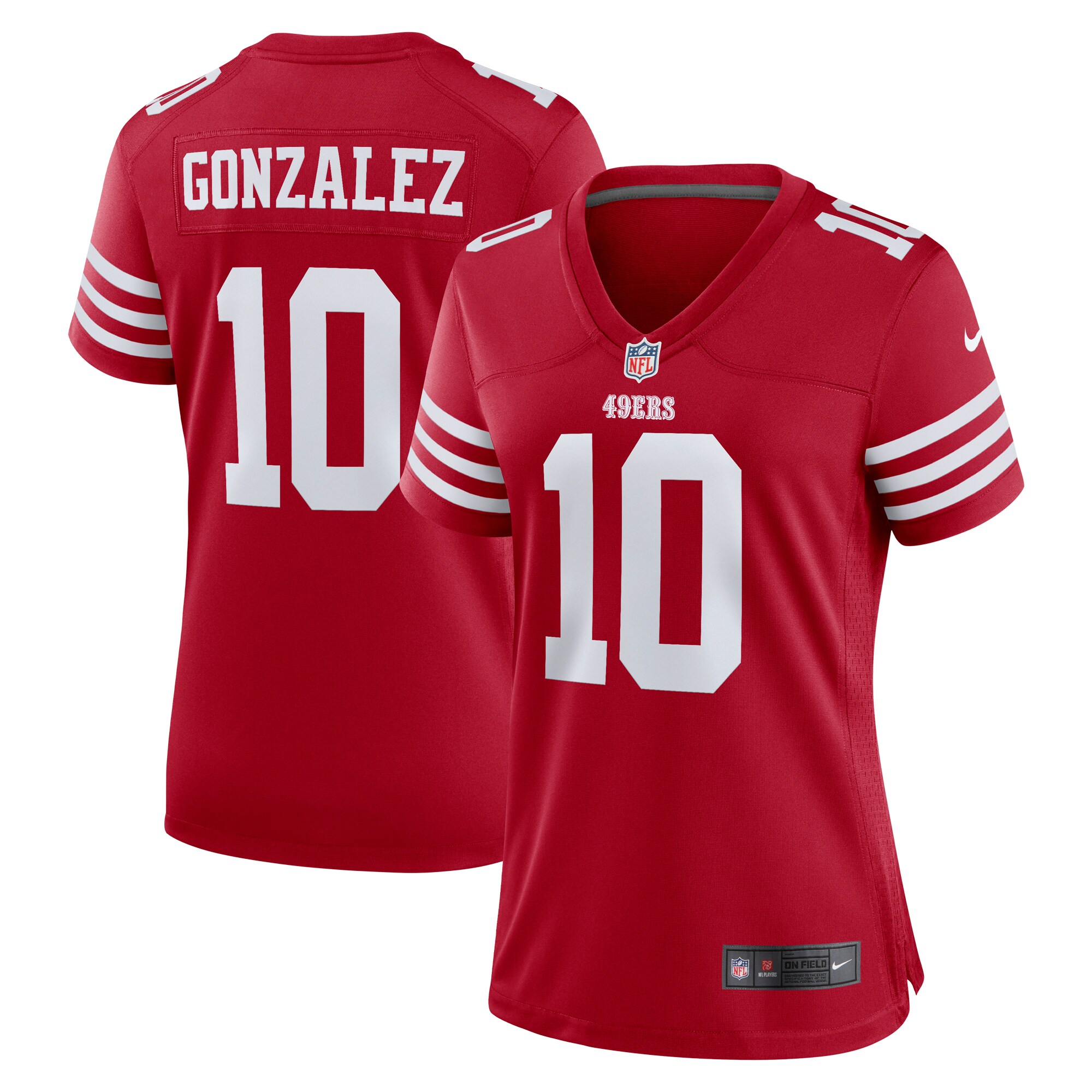Zane Gonzalez San Francisco 49ers  Women's Game Jersey - Scarlet