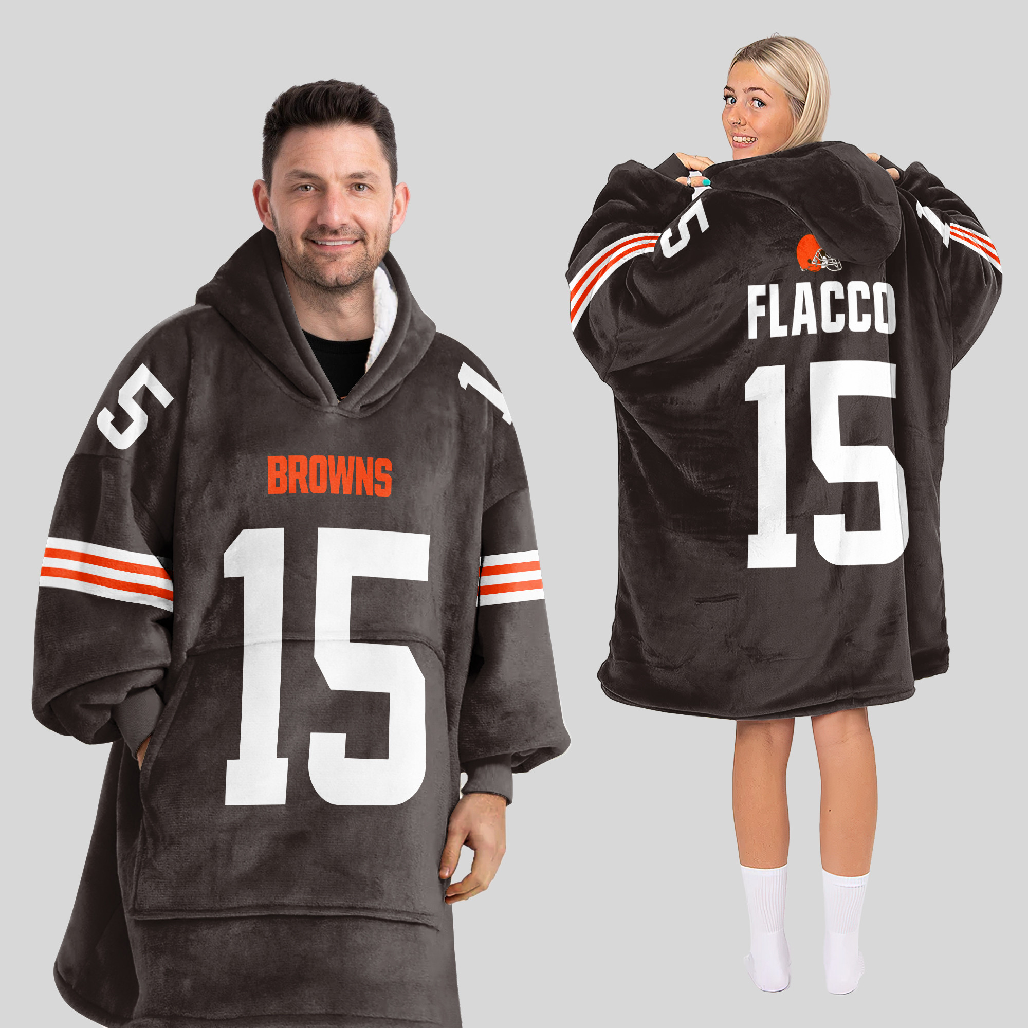 Adult J.F 15 Cleveland Football Unisex Blanket Hoodie