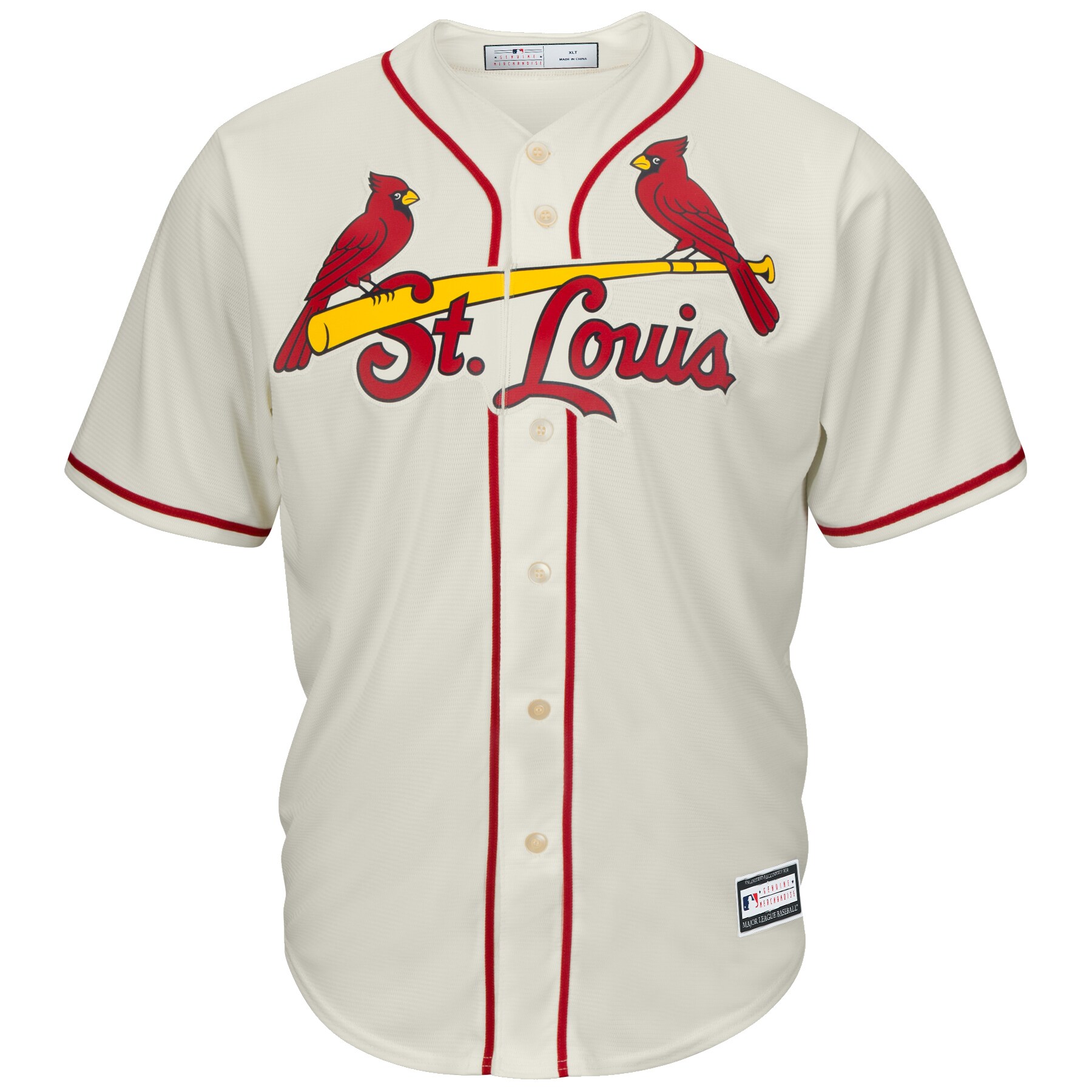 St.Louis Cardinals Big & Tall Replica Team Jersey - Cream