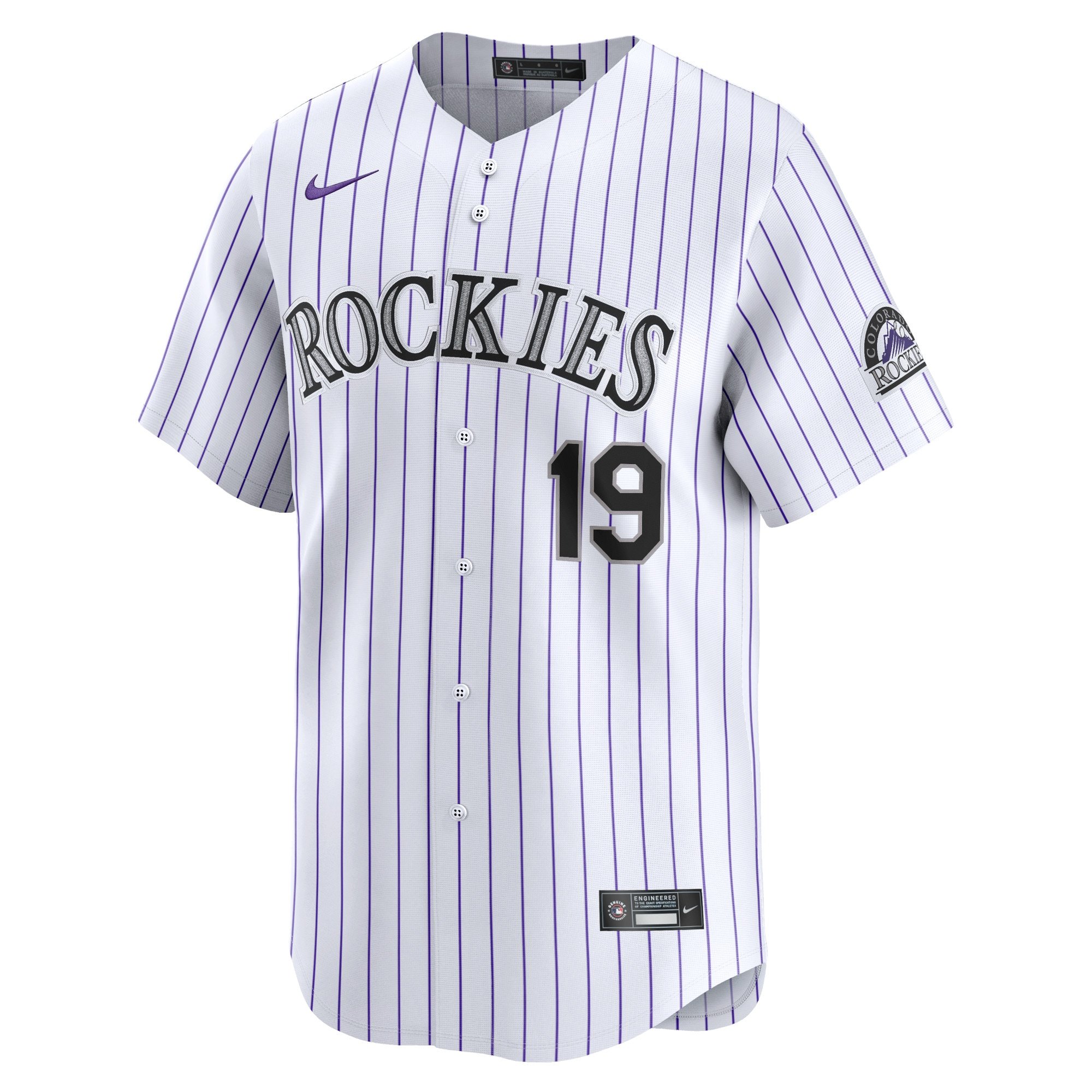 Men's Colorado Rockies Charlie Blackmon  White Home Limited Player Jersey