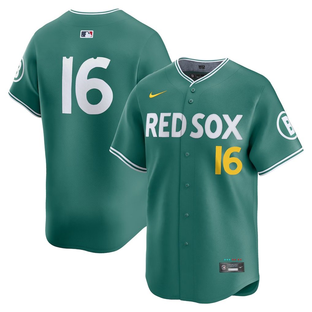 Men's Boston Red Sox #16 Jarren Duran  Green 2025 City Connect Player Jersey