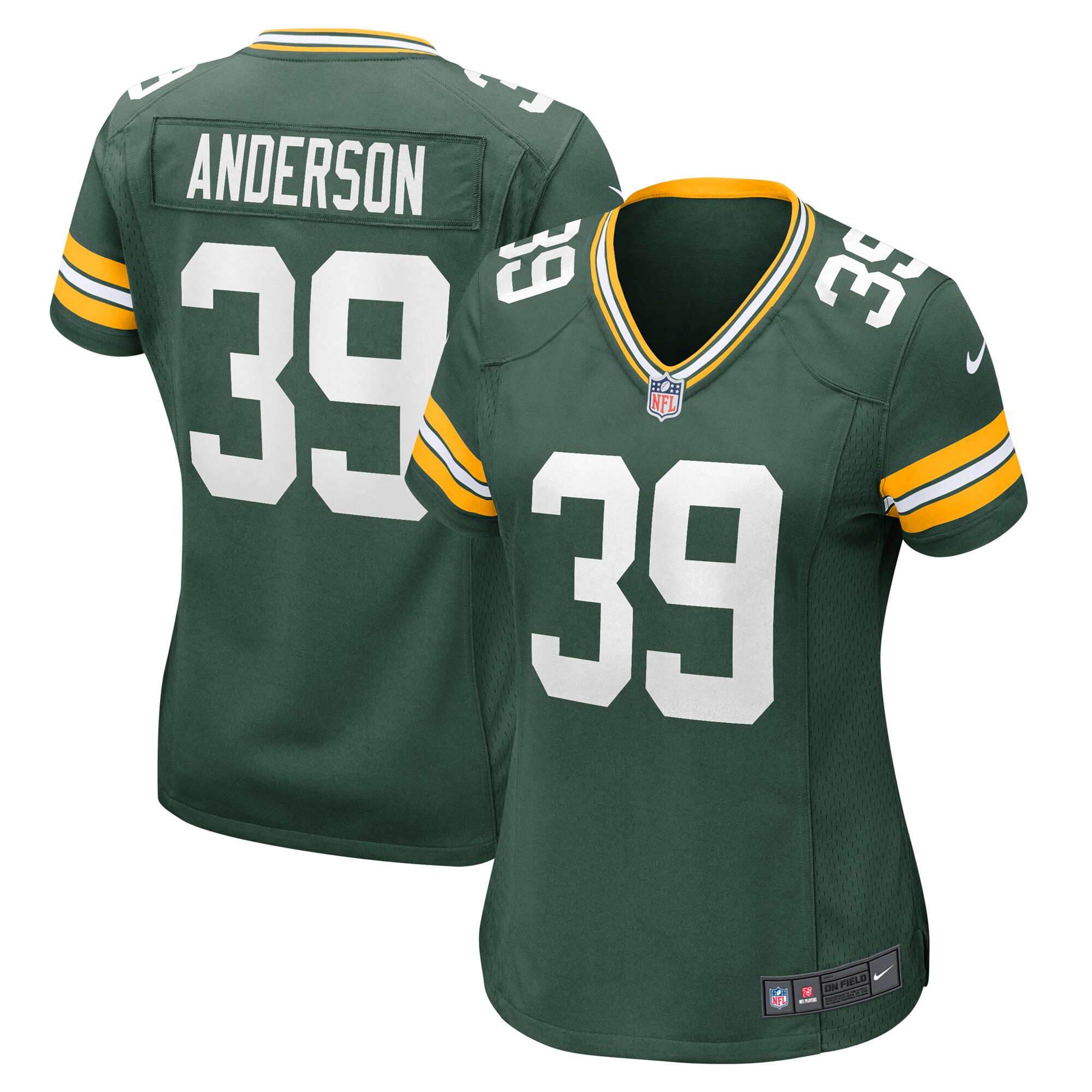 Zayne Anderson Green Bay Packers Women's Team Game Jersey -  Green