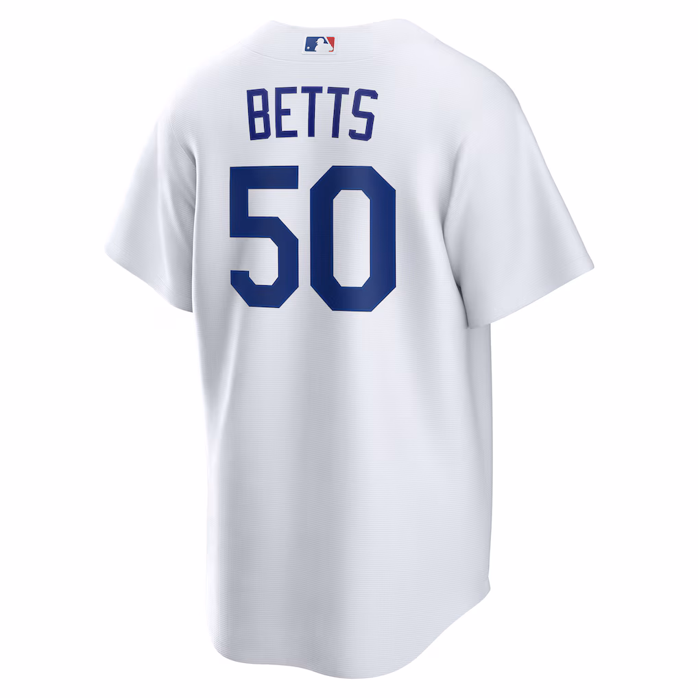 Mookie Betts #50 Los Angeles Dodgers 2025 World Series Home Replica Player Jersey - White