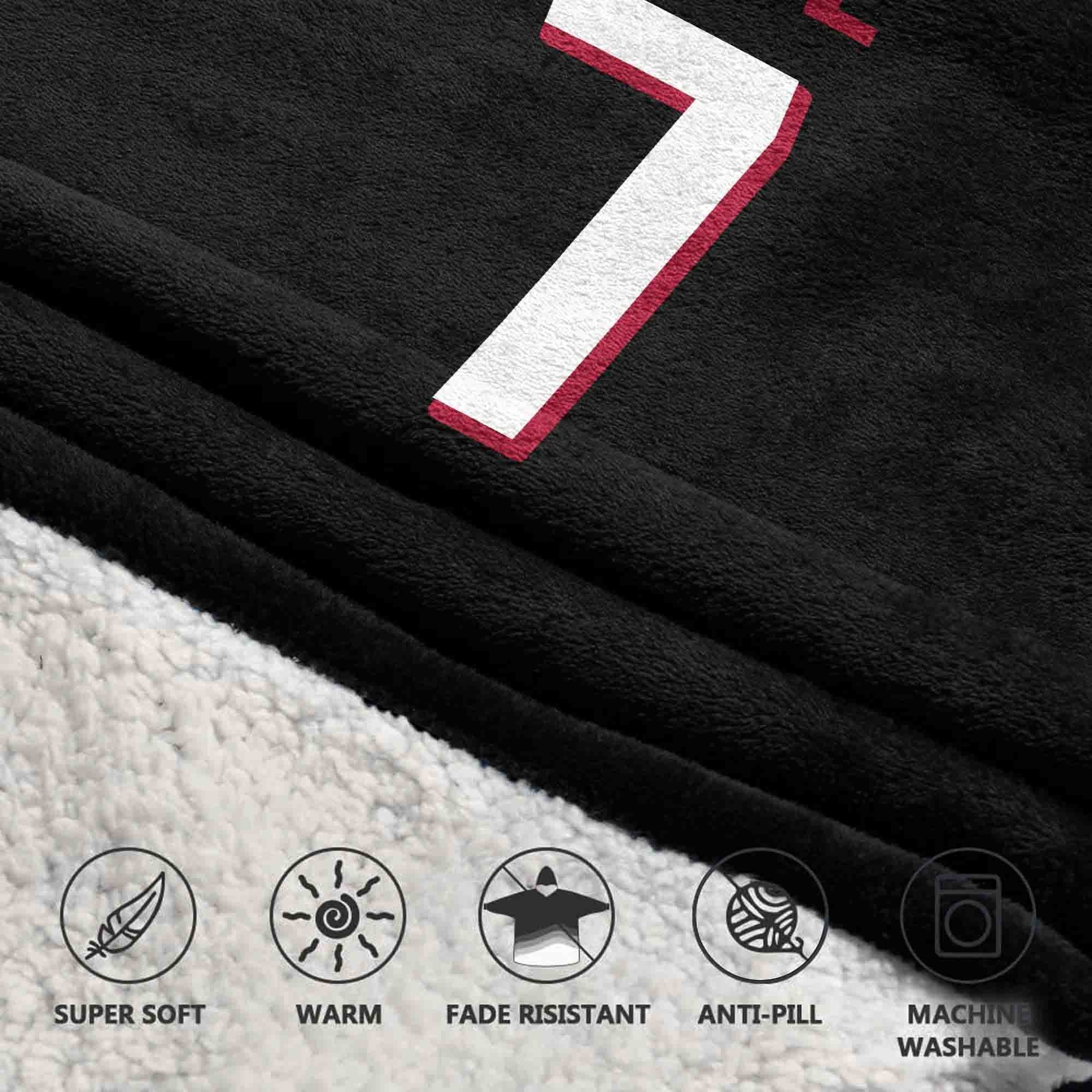 Adult B.R 7 Atlanta Football Unisex Blanket Hoodie