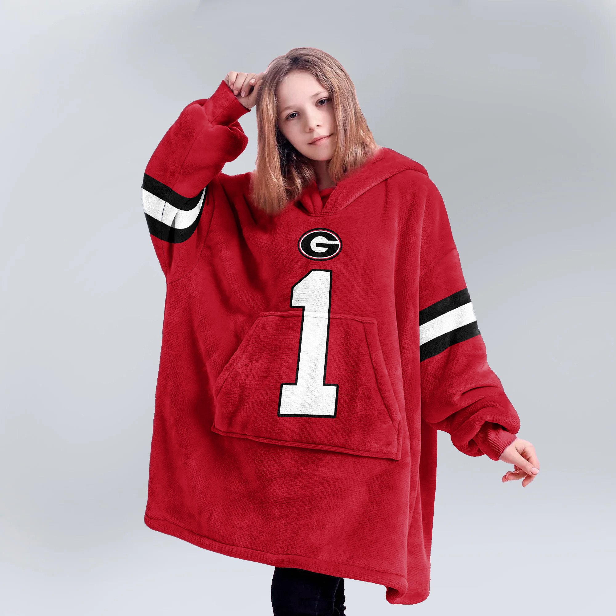 Adult 1 Georgia Football Unisex Blanket Hoodie