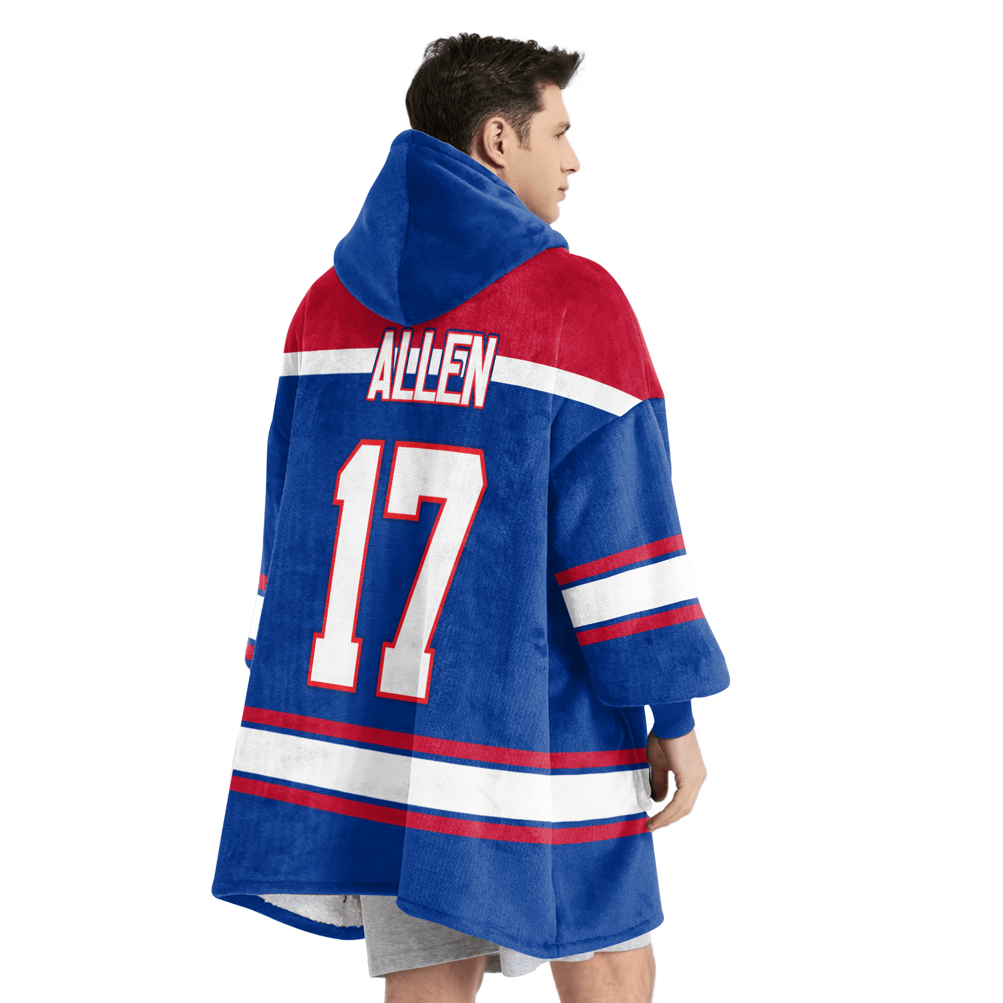Adult J.A 17 Buffalo Football Unisex Blanket Hoodie